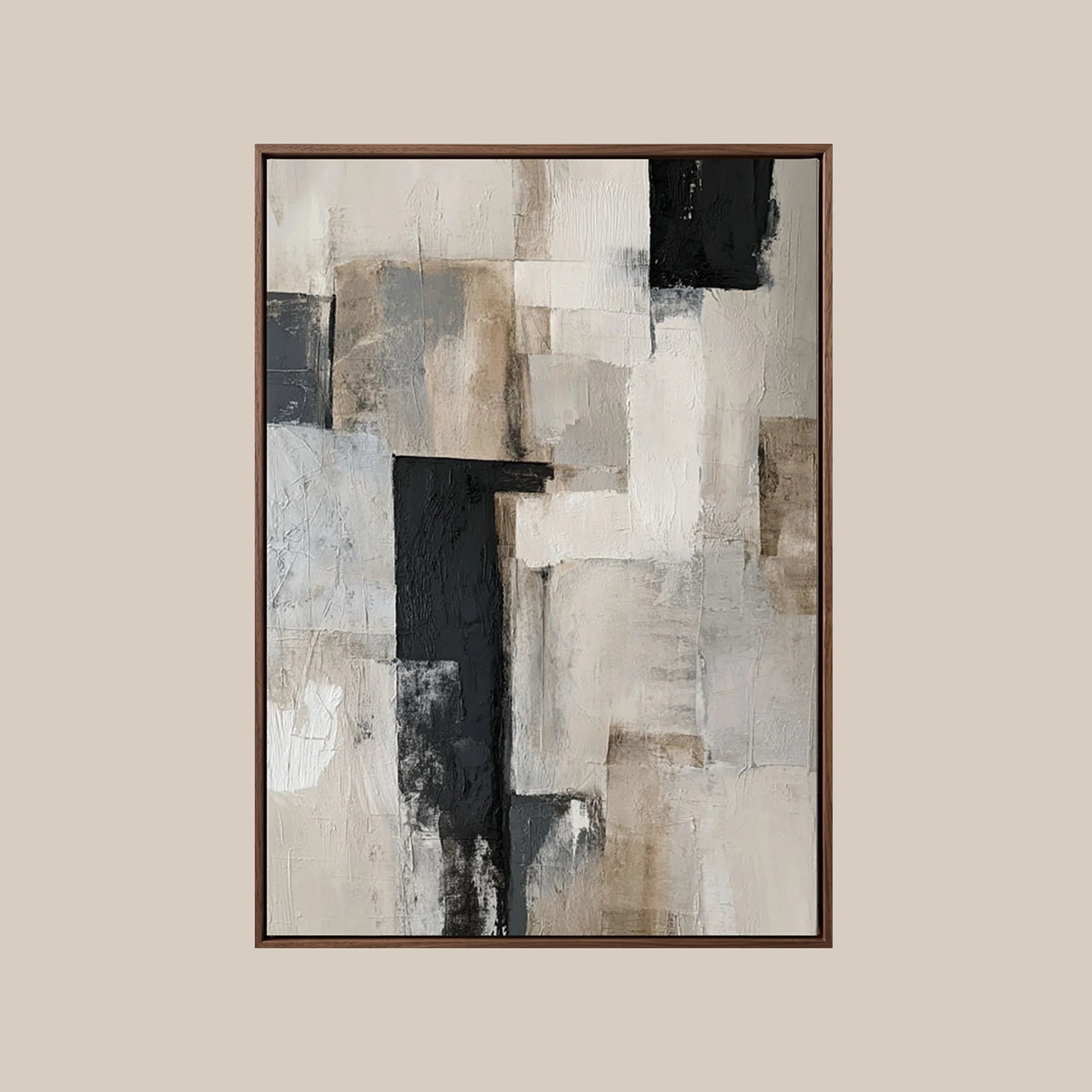 Geometric Abstract Art ｜ Alabaster-Grid-Patina