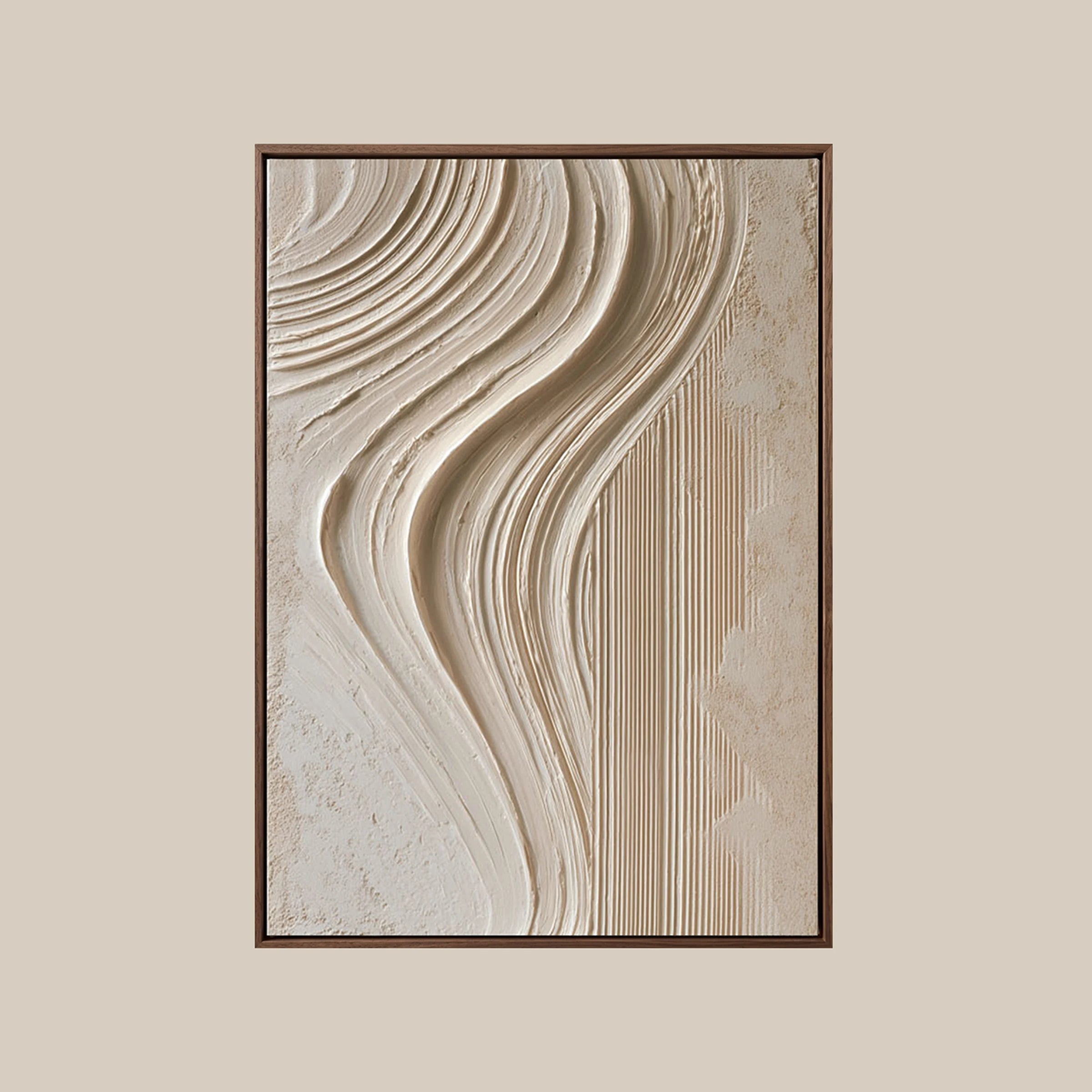 Textured Wall Art ｜ Alabaster-Sinuous-Lattice