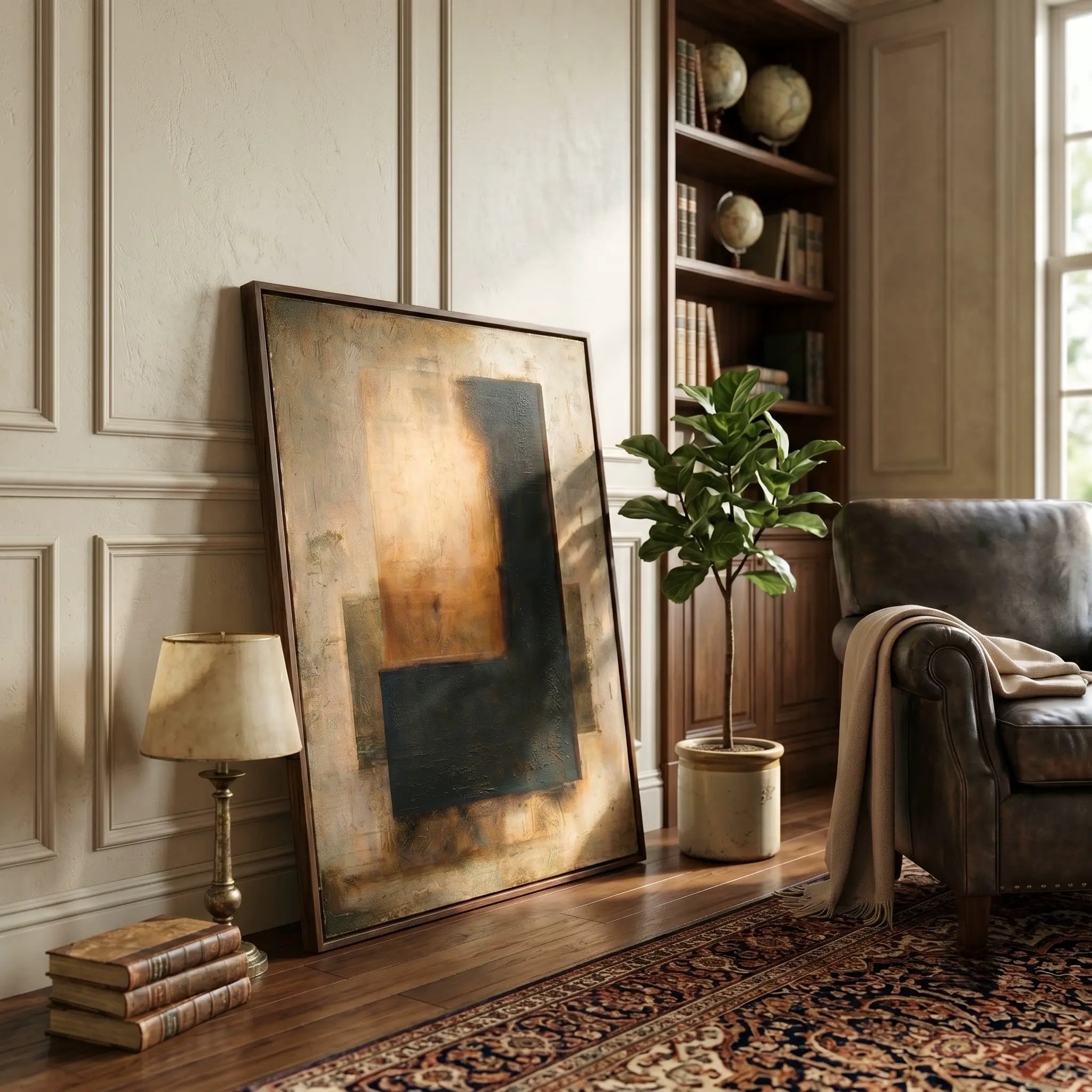 Japandi Wall Art ｜ Amber-Ochre-Trace