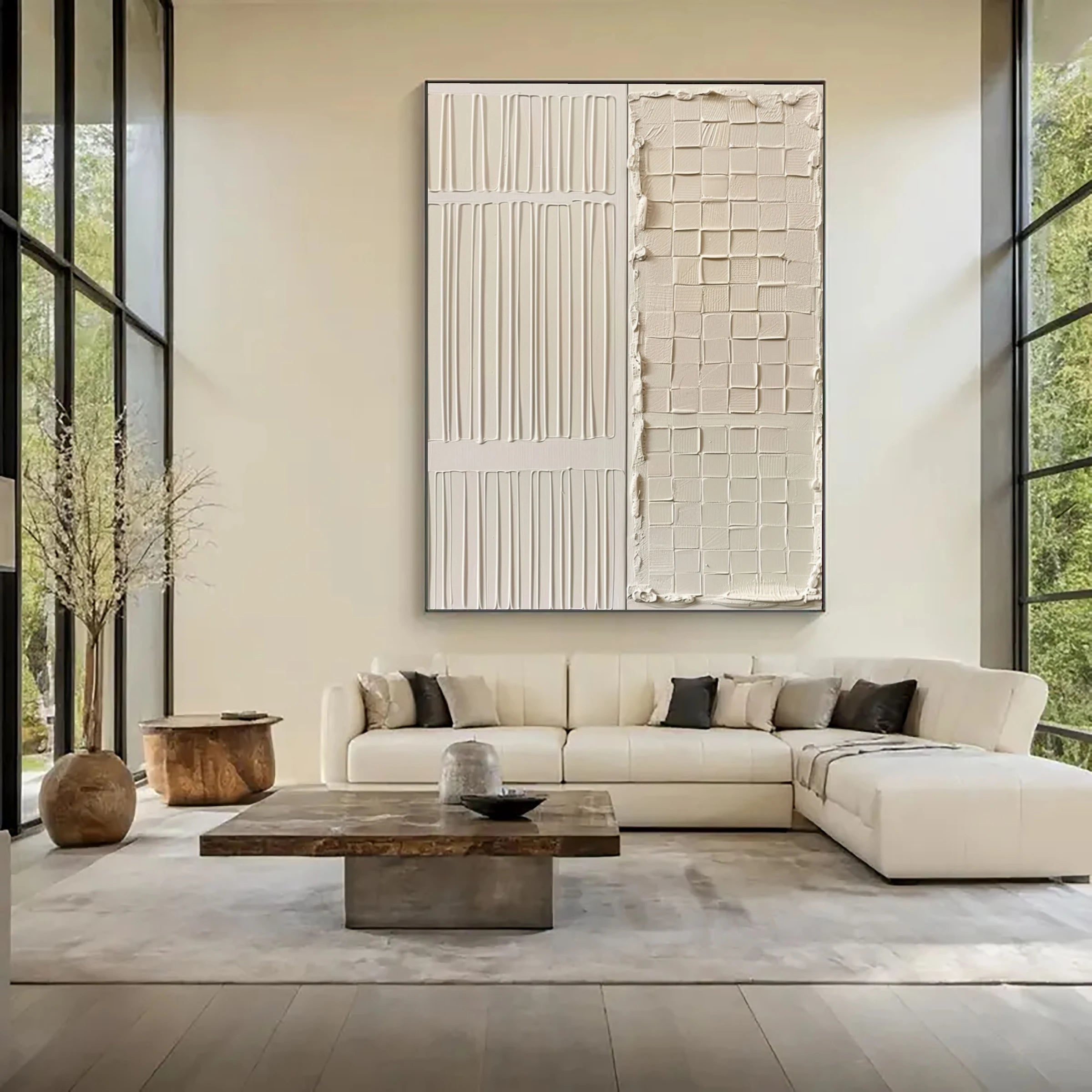 Textured Wall Art ｜ Anemos-Cadence-Diptyque
