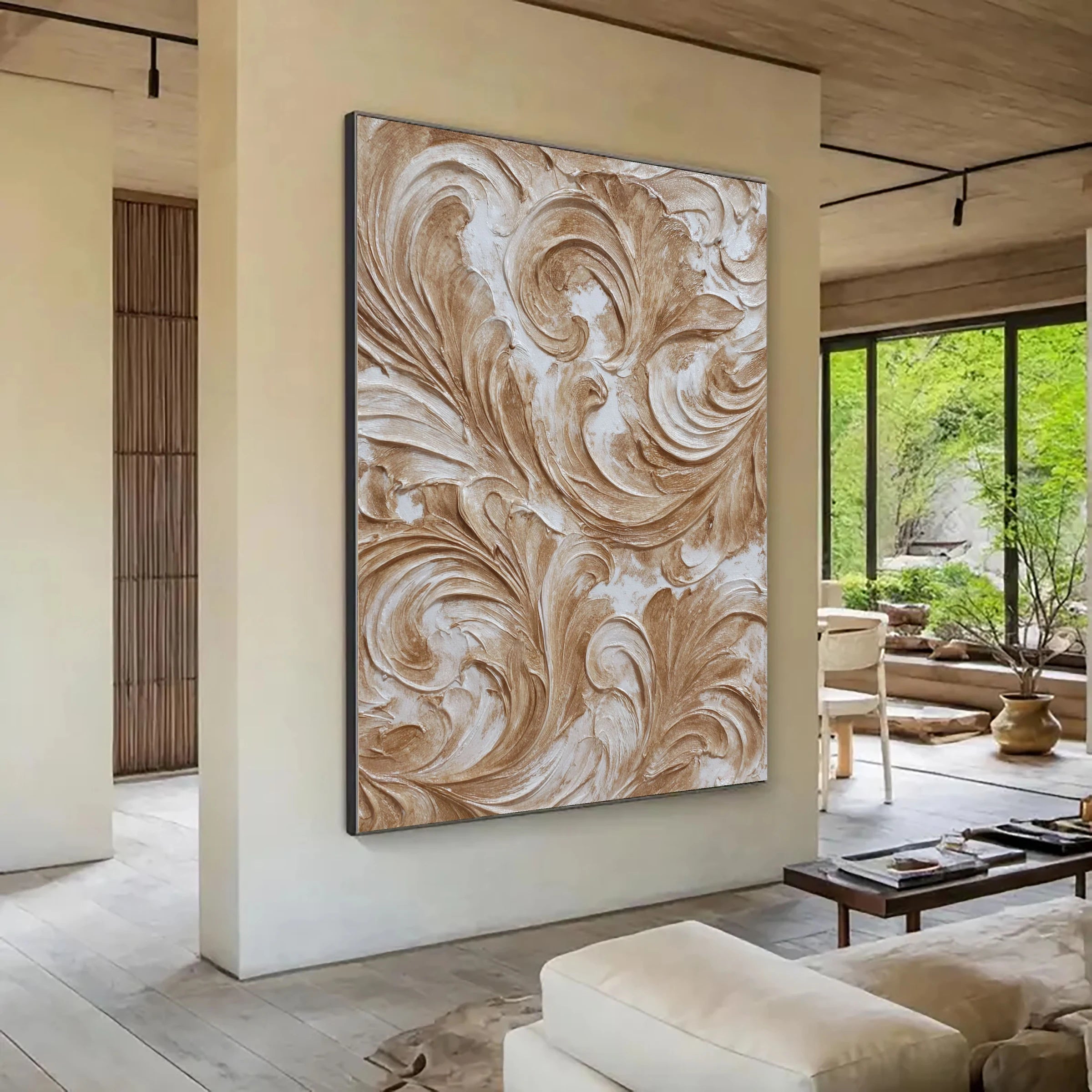 Textured Wall Art ｜ Baroque-Plaster-Scrolls