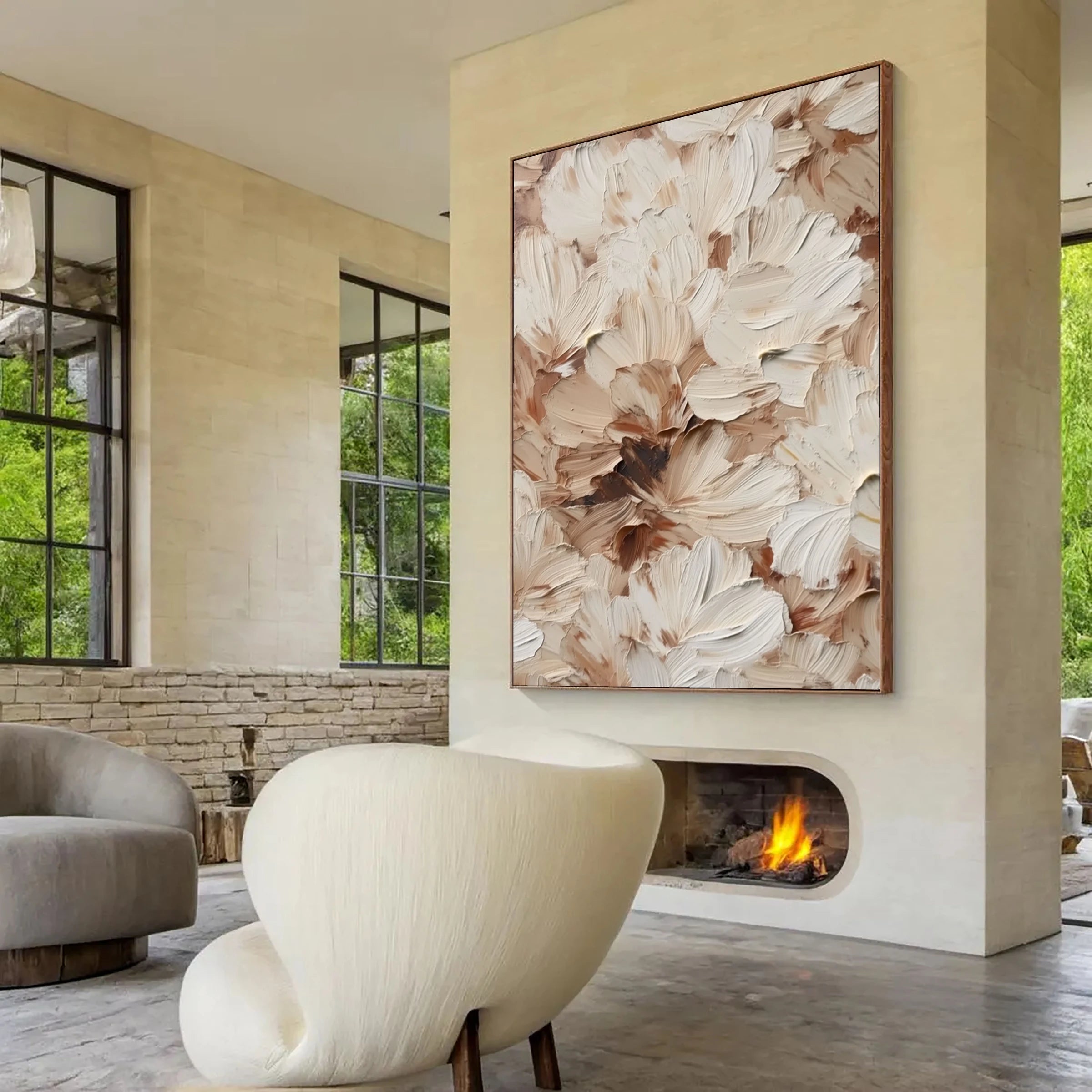 Impasto Oil Painting ｜ Blossom-Impasto-Oatmeal