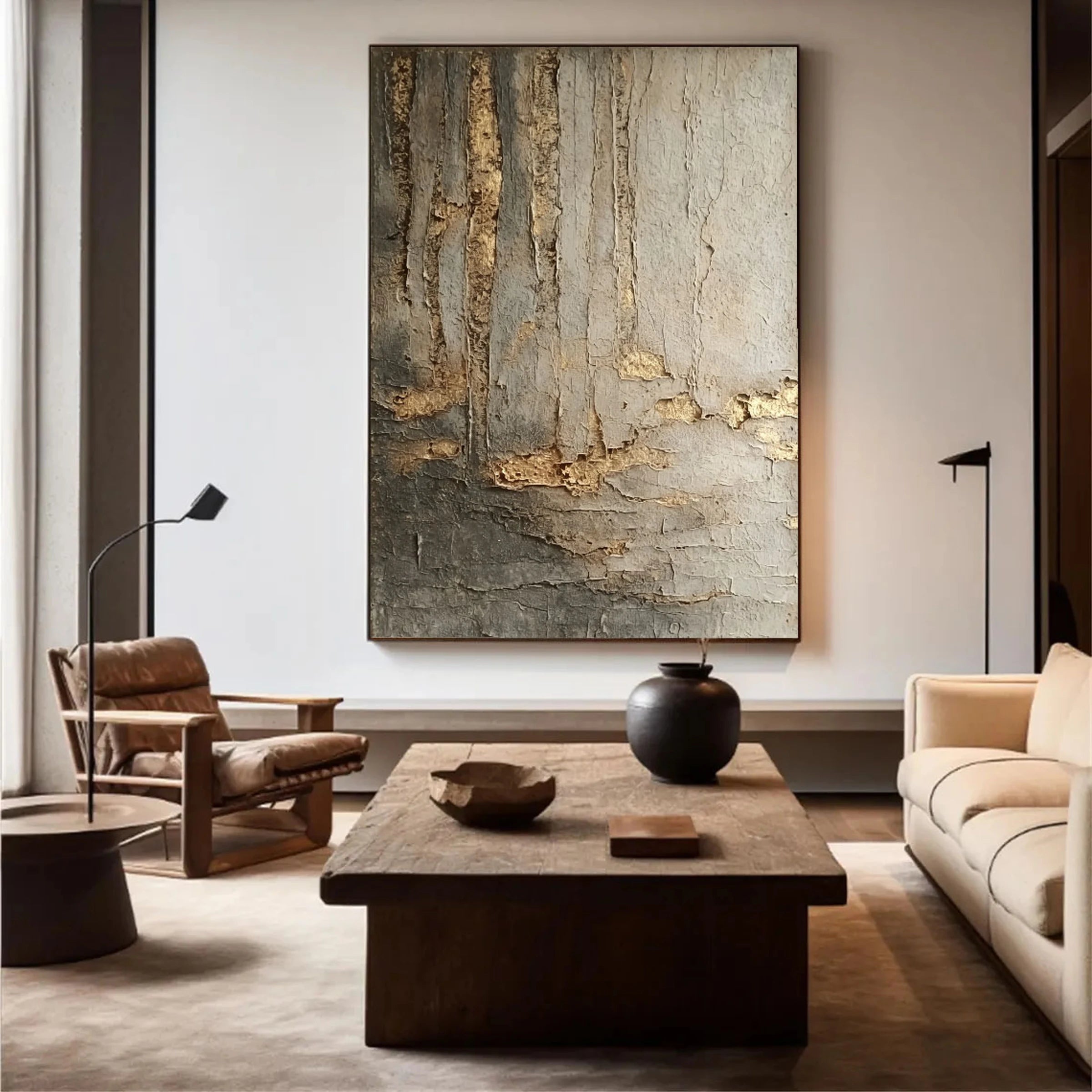 Textured Wall Art ｜ Calcite-Fissure-Gilding