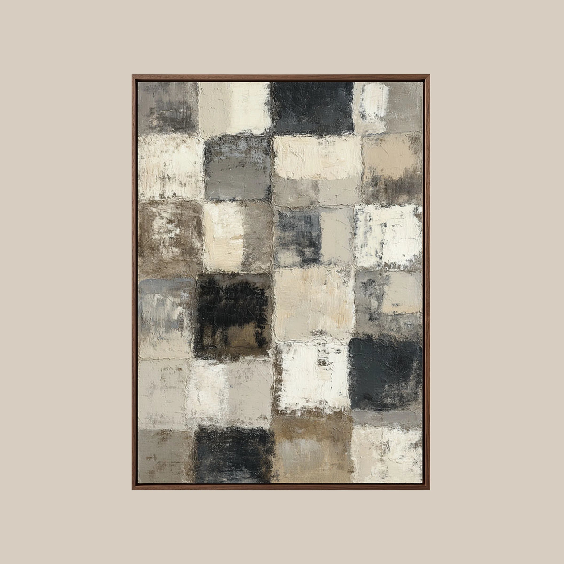 Geometric Abstract Art ｜ Chalky-Lattice-Patina