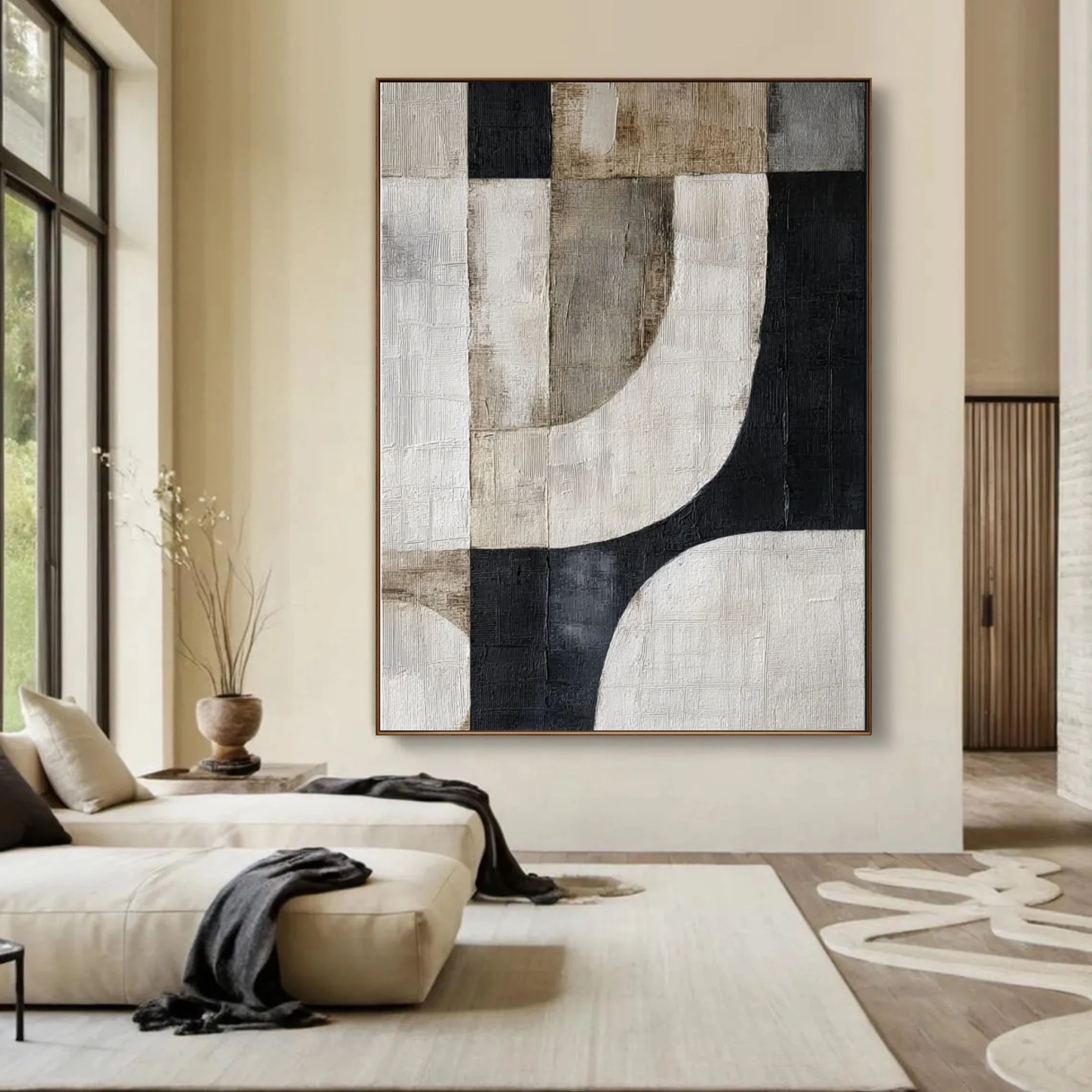 Geometric Abstract Art ｜ Chalky-Orb-Stucco