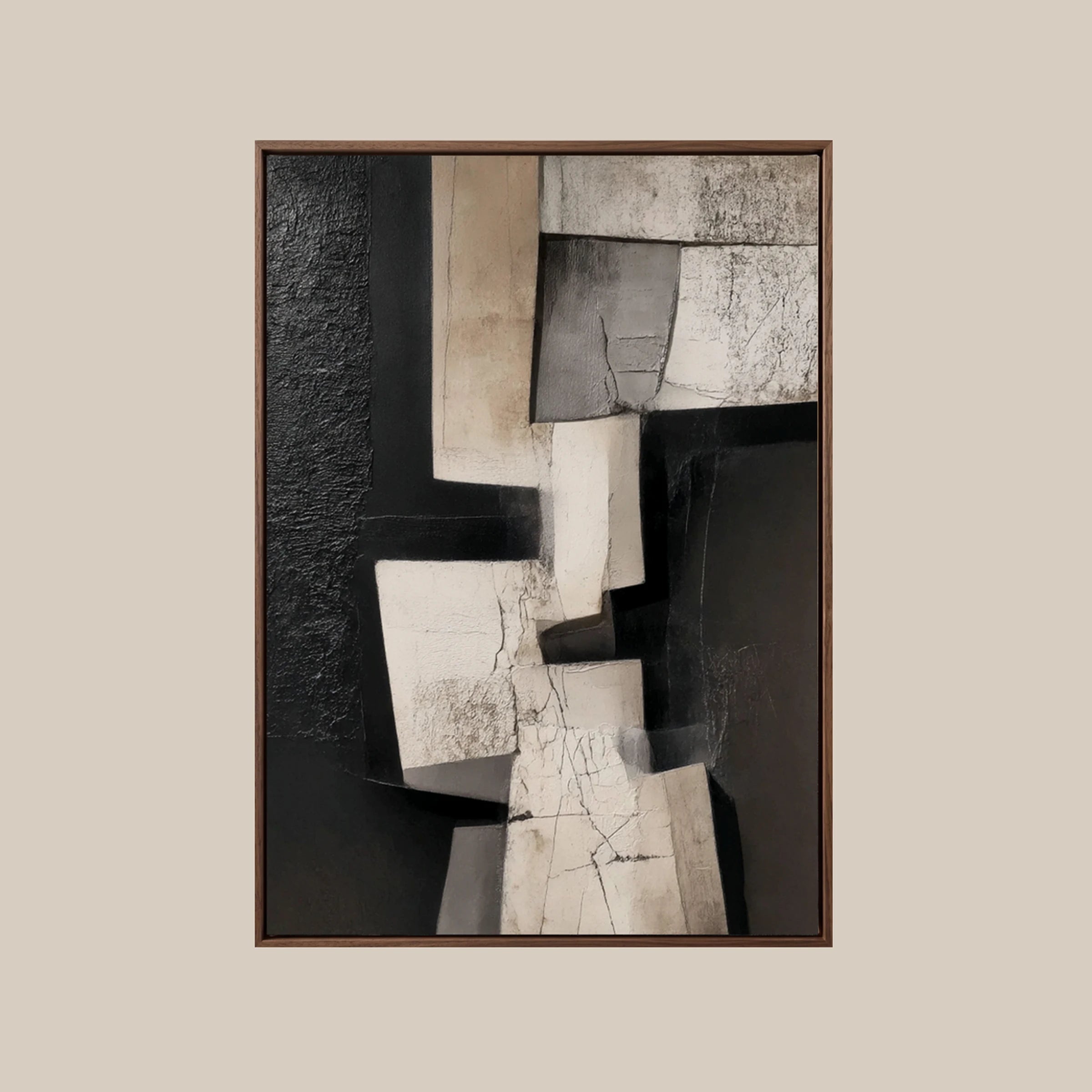 Textured Wall Art ｜ Cracked-Tectonic-Matrix