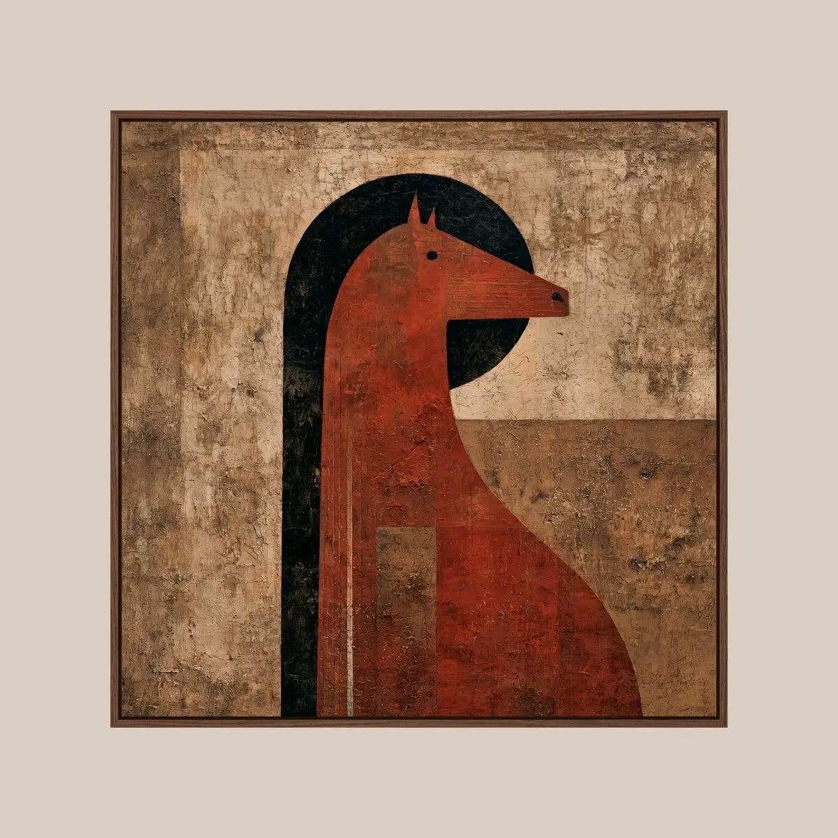 Japandi Wall Art ｜ Crimson-Terra-Spirit