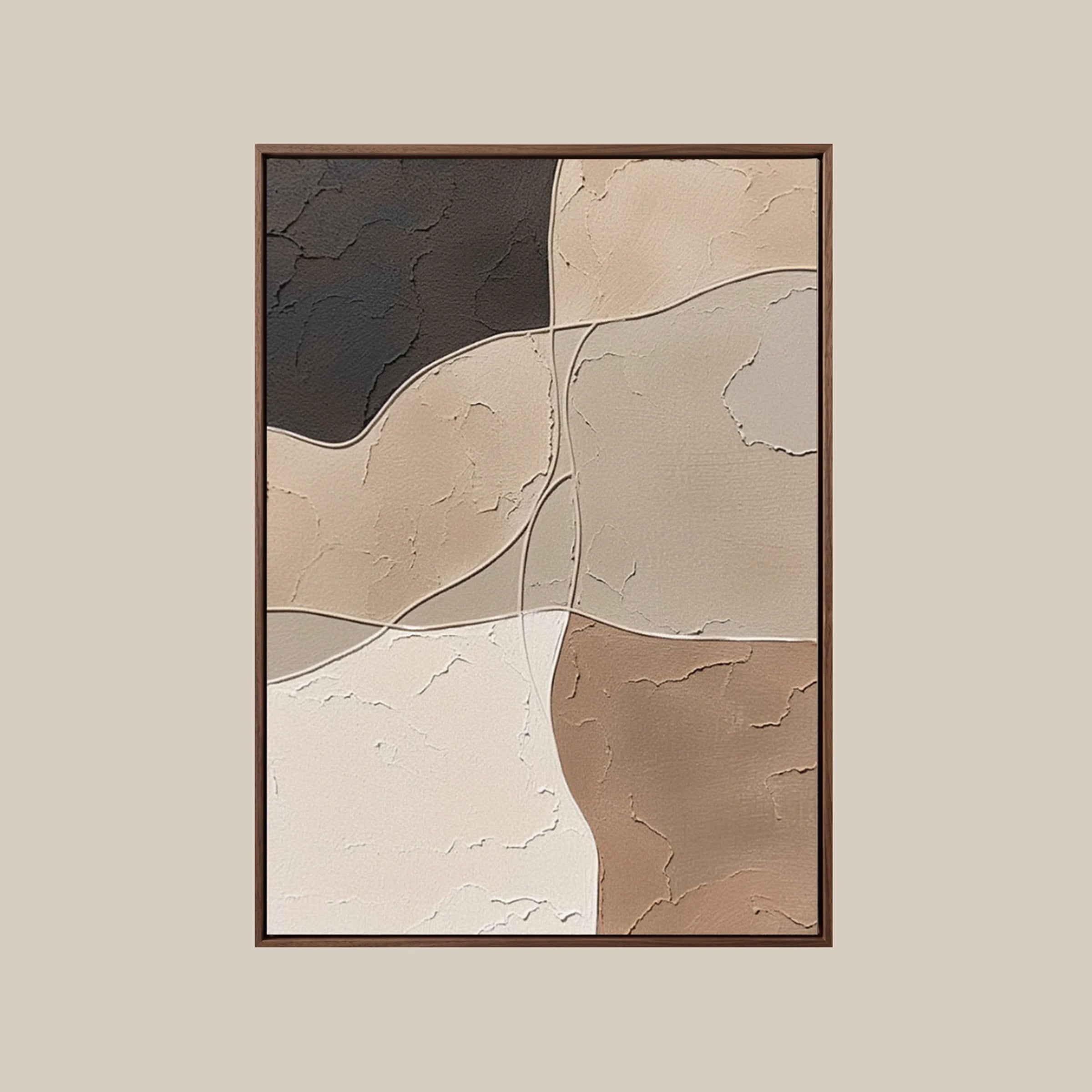 Japandi Wall Art ｜ Earthy-Clay-Contours