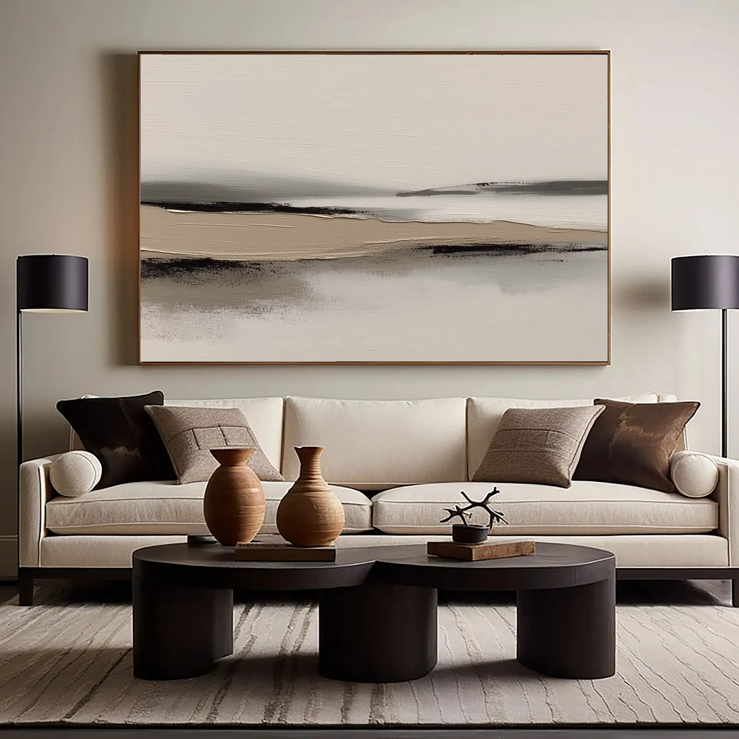 Neutral Wall Art ｜ Ethereal-Strata-Horizon