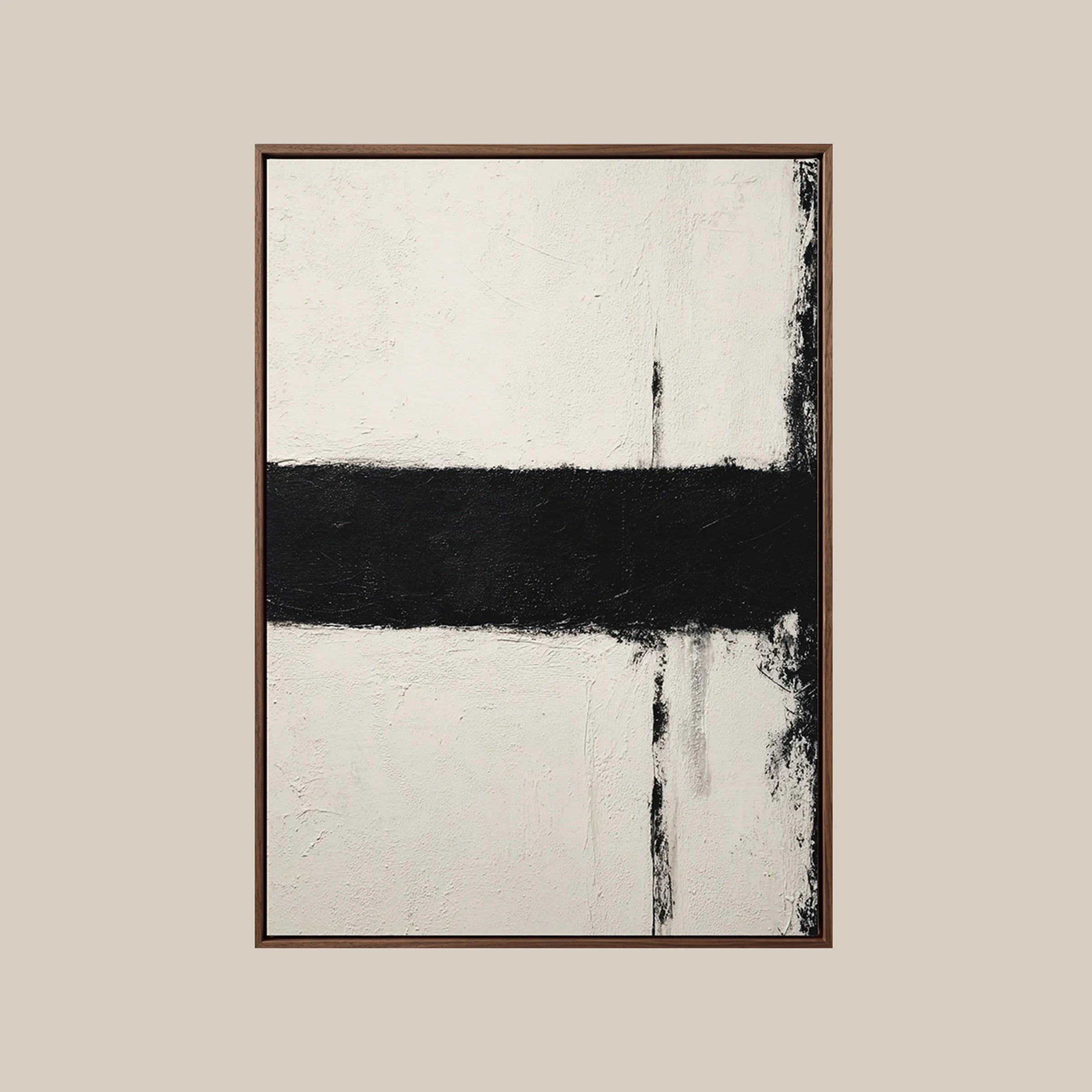 Black and White Abstract ｜ Gesso-Horizon-Patina