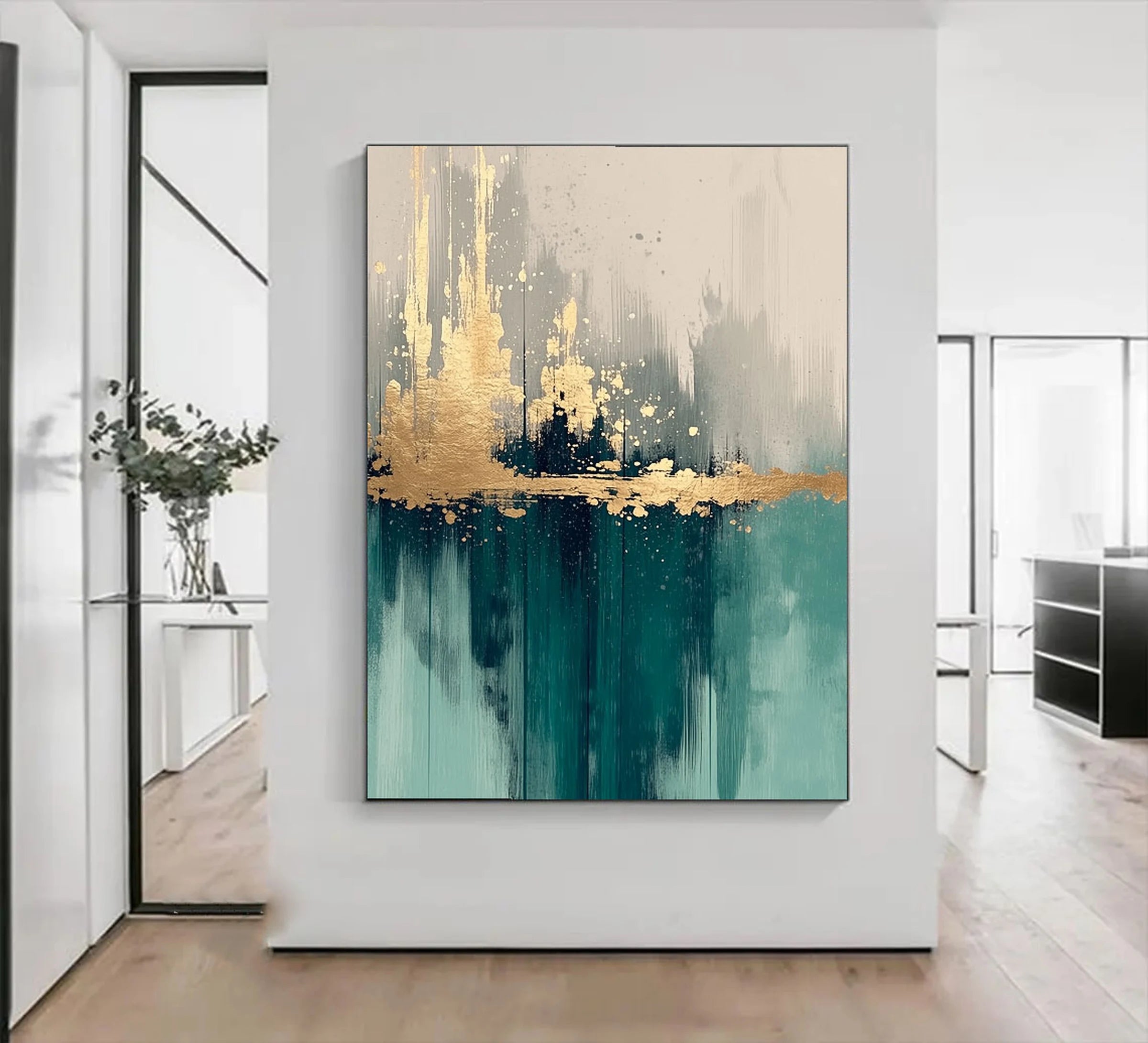 Abstract Landscape ｜ Gilded-Horizon-Splash