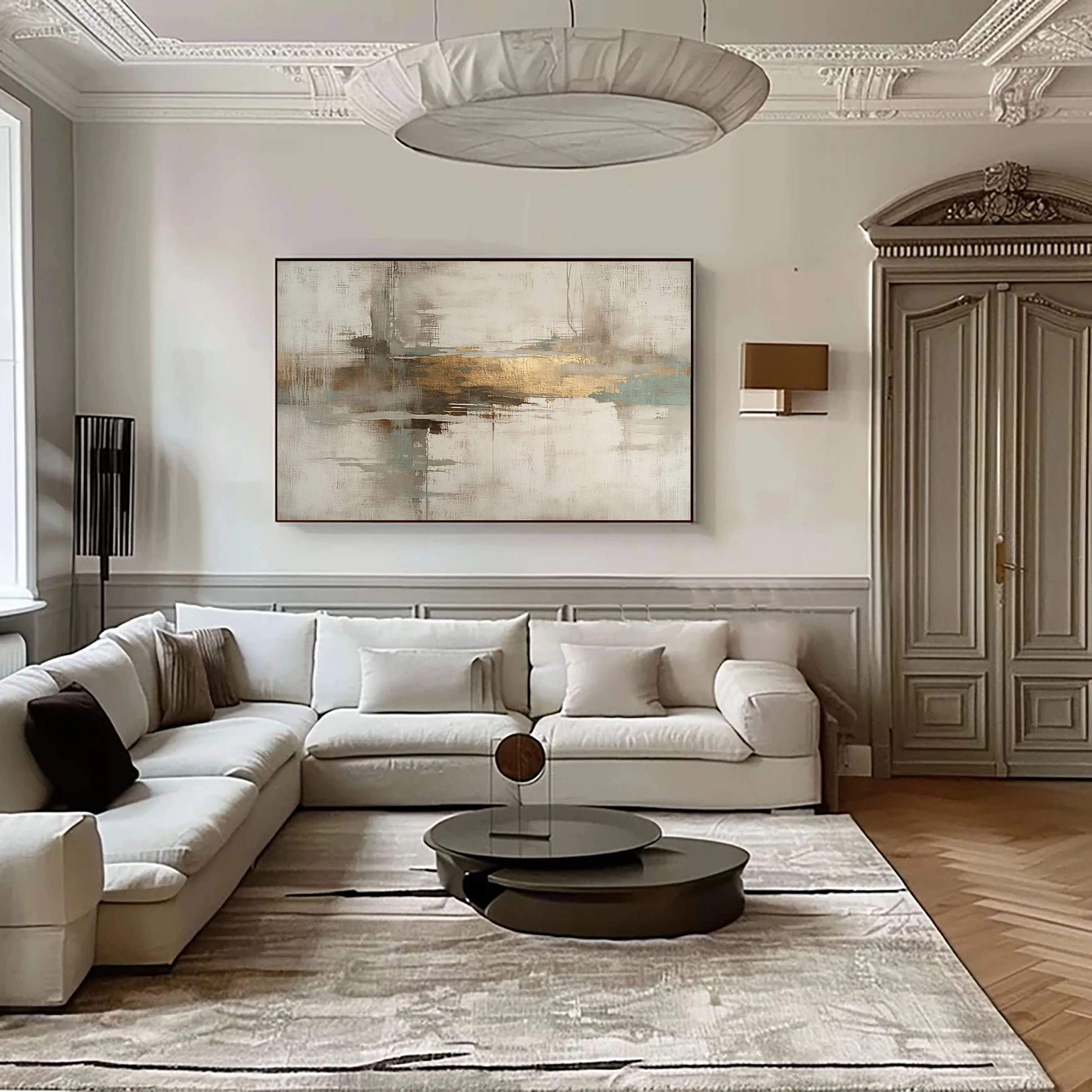 Color Field Painting ｜ Gilded-Oat-Mist