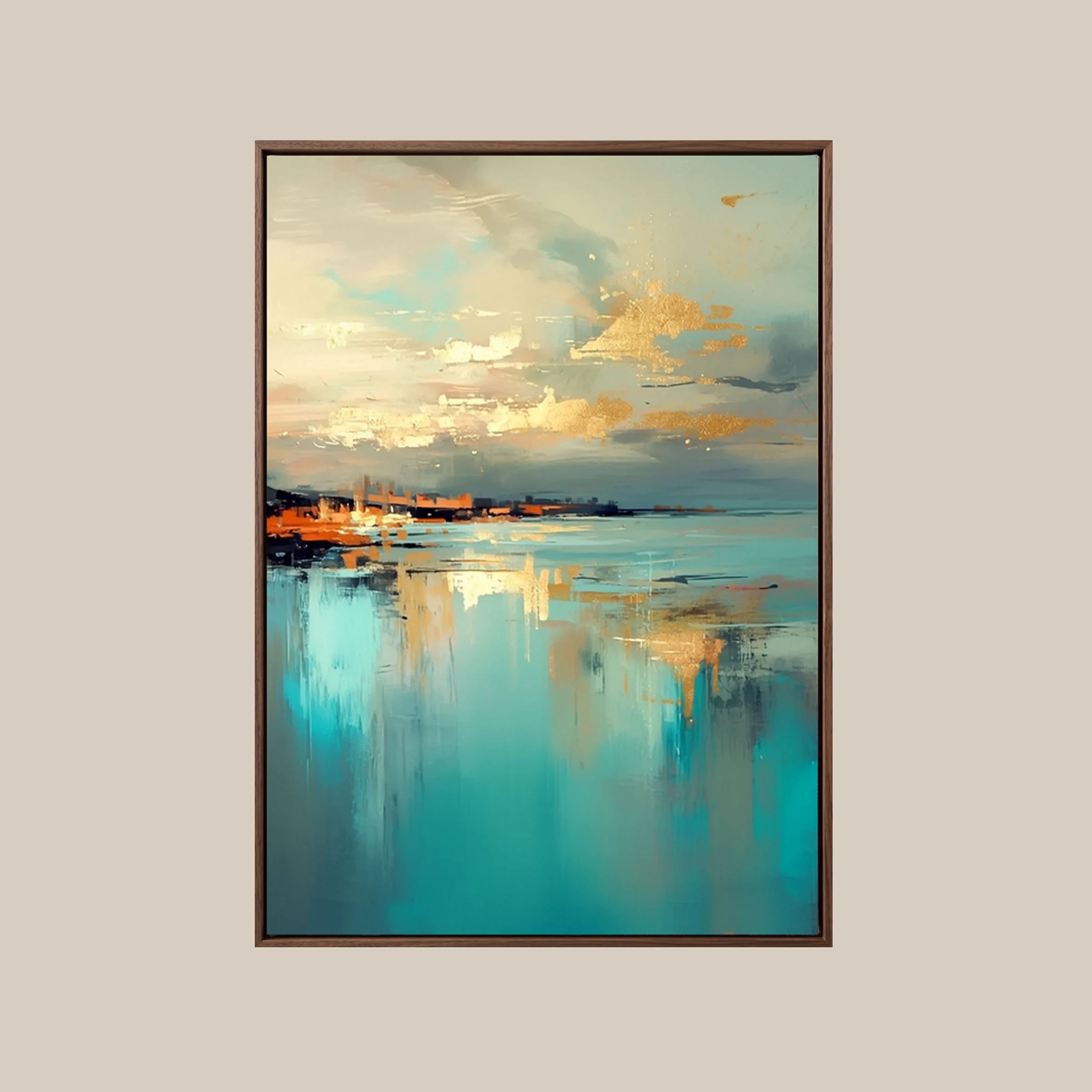 Abstract Landscape ｜ Gilded-Ocean-Sunset