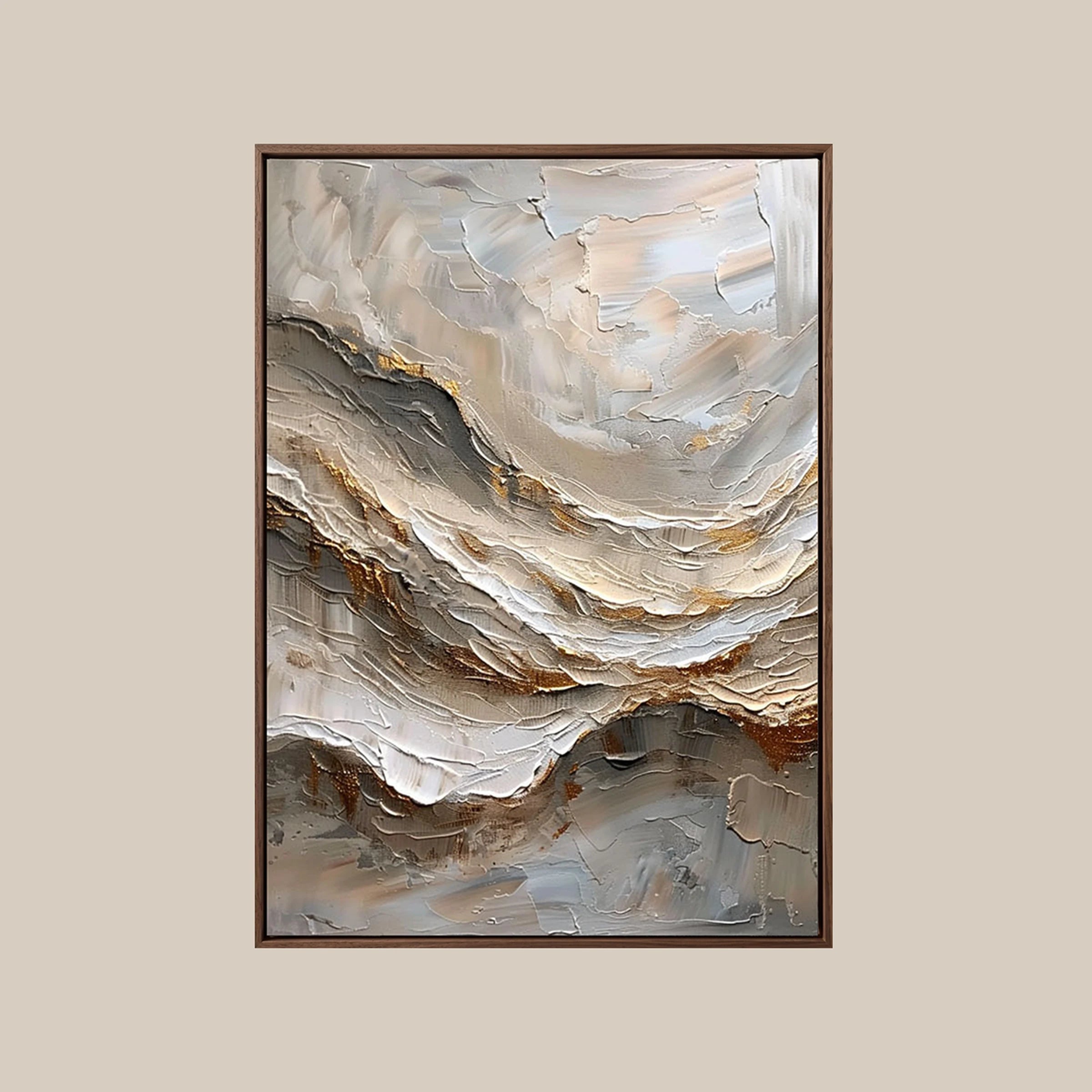 Textured Wall Art ｜ Gilded-Strata-Relic