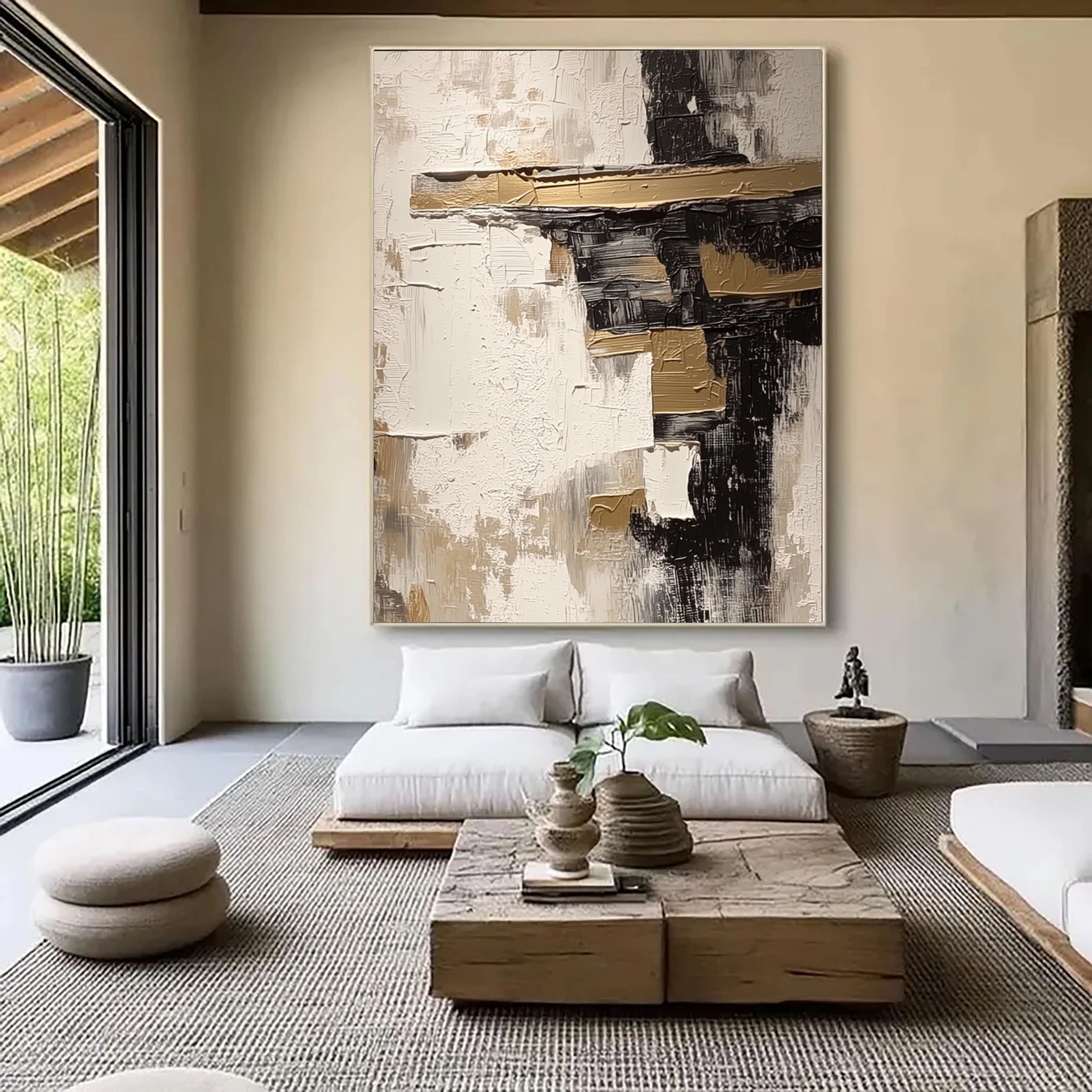 Textured Wall Art ｜ Guilded-Concrete-Cross