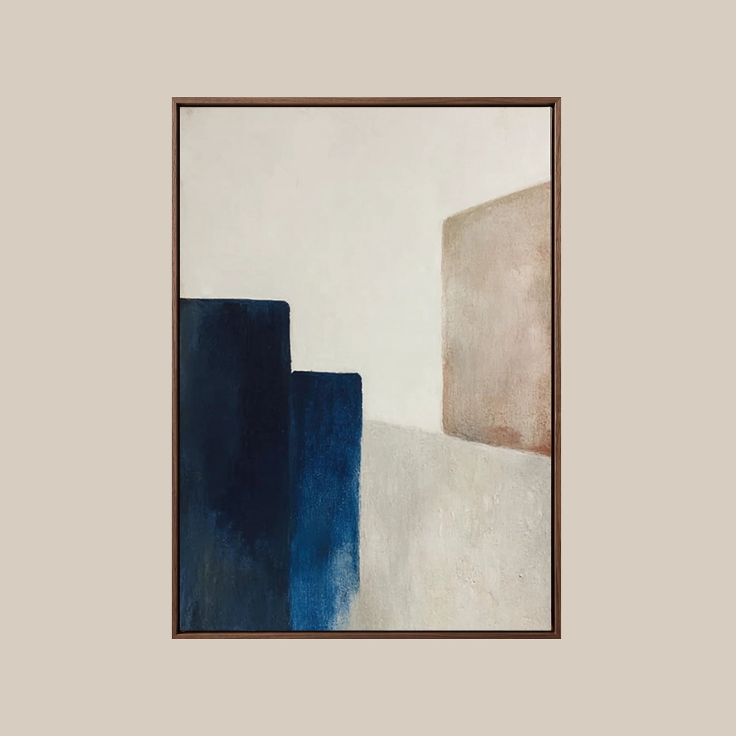 Geometric Abstract Art ｜ Indigo-Block-Structure