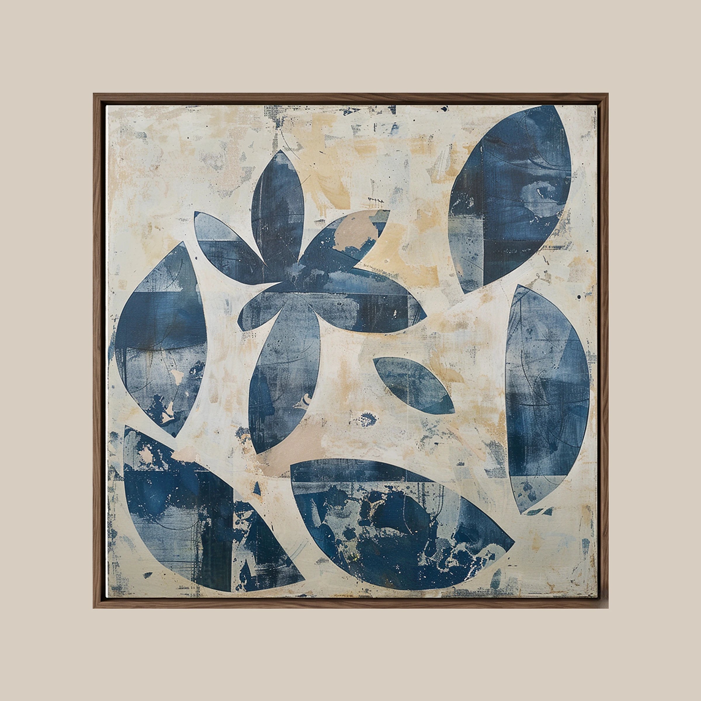 Japandi Wall Art ｜ Indigo-Organic-Patina