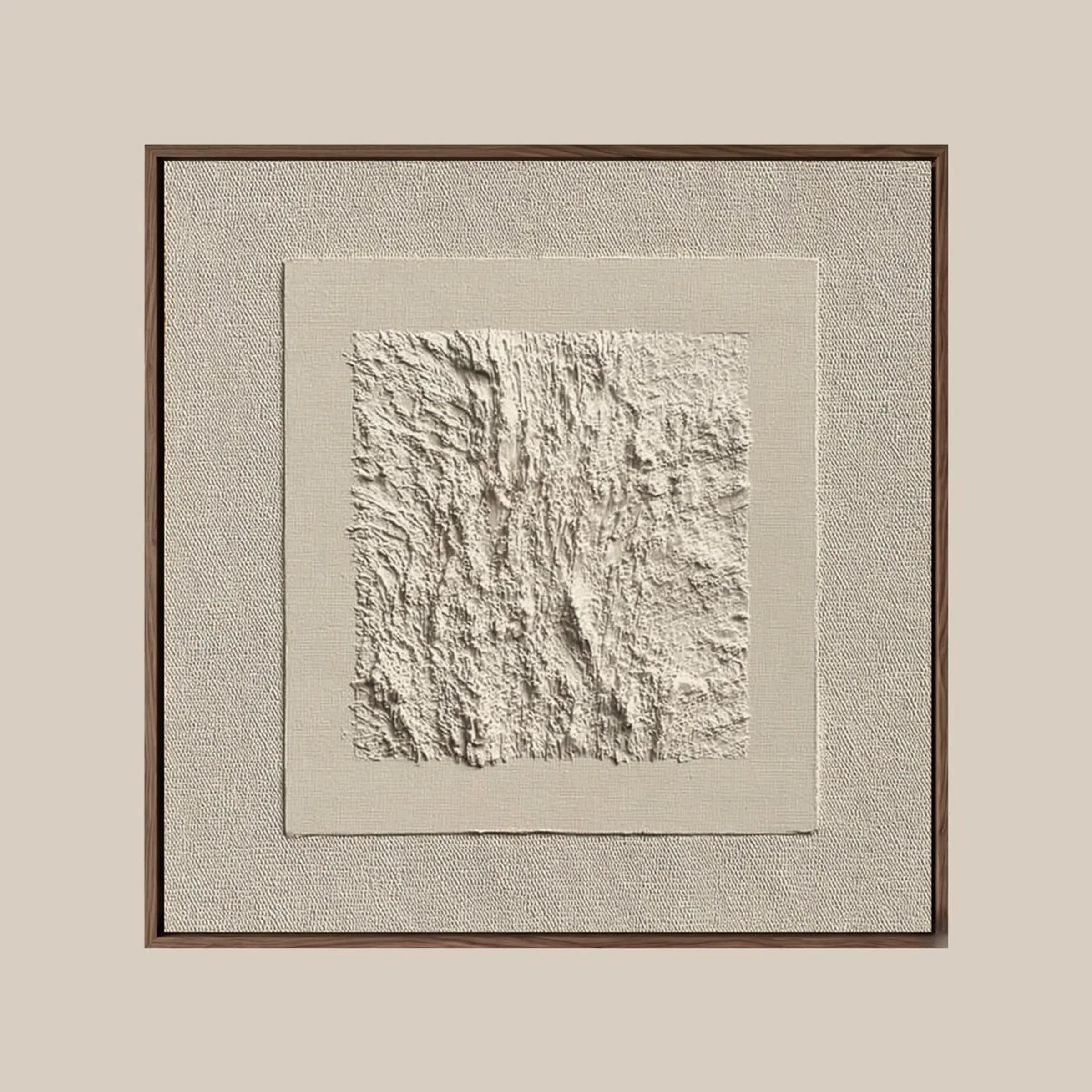 Textured Wall Art ｜ Ivory-Glacier-Fragment
