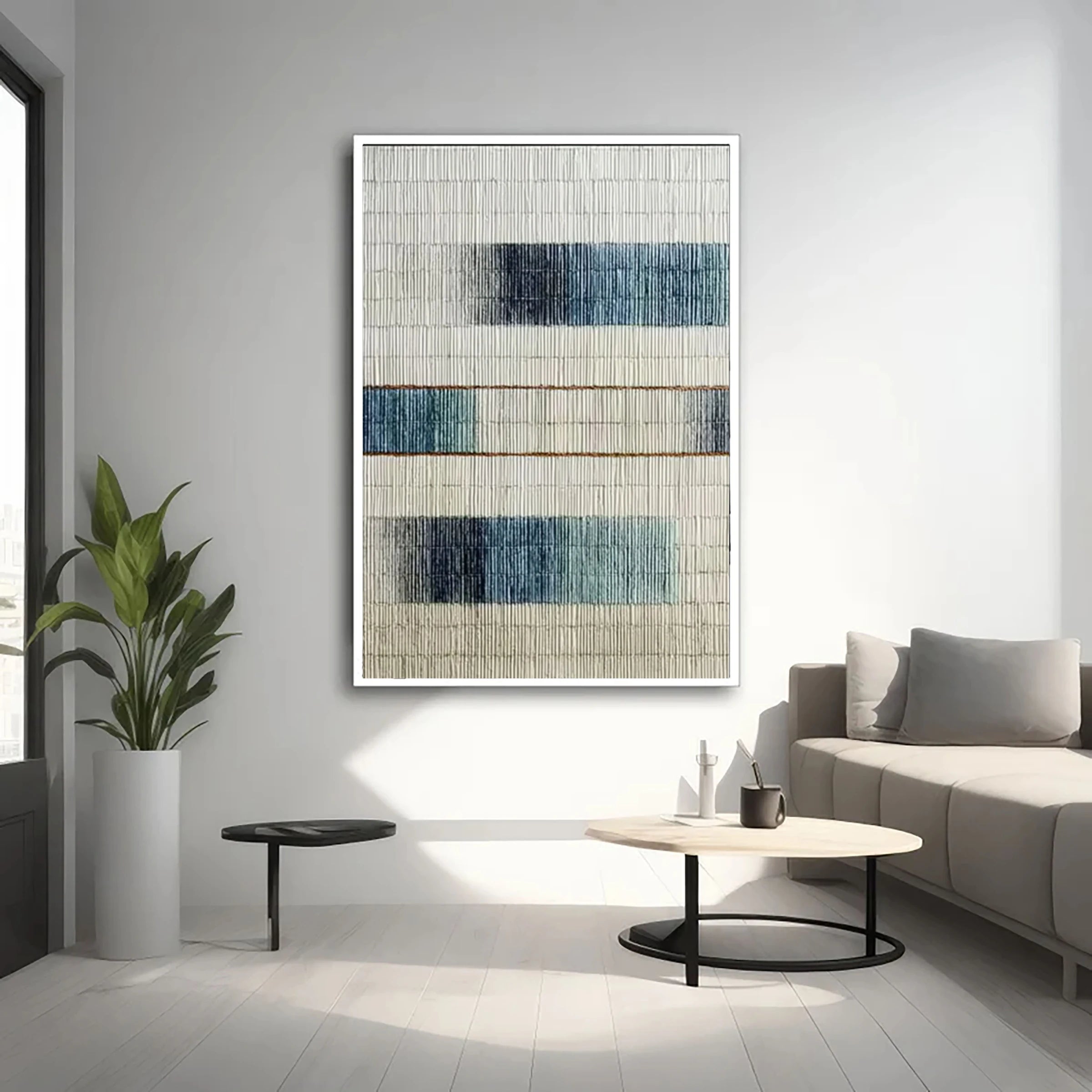 Line Art Abstract ｜ Linear-Ocean-Mist