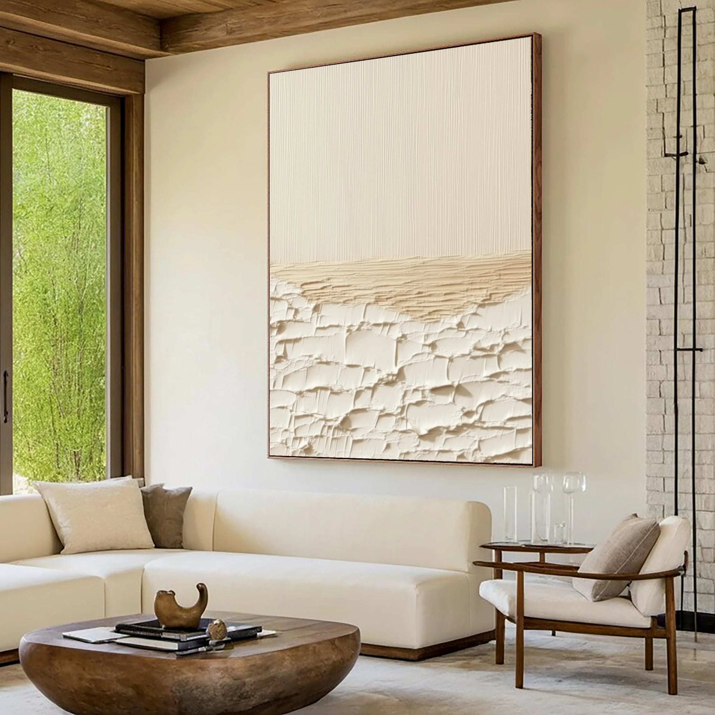 Textured Wall Art ｜ Linear-Plaster-Impasto