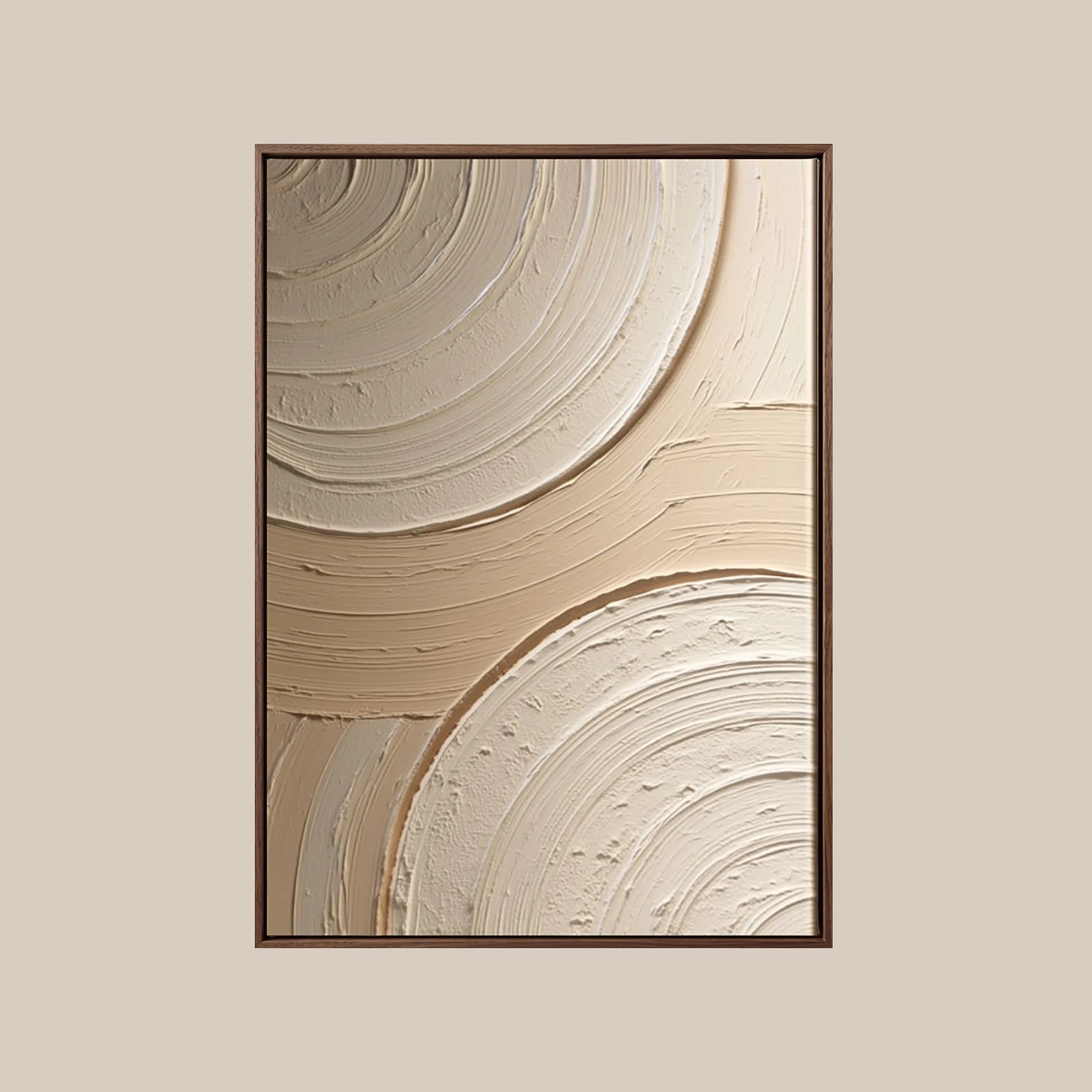 Line Art Abstract ｜ Linear-Swirl-Oatmeal