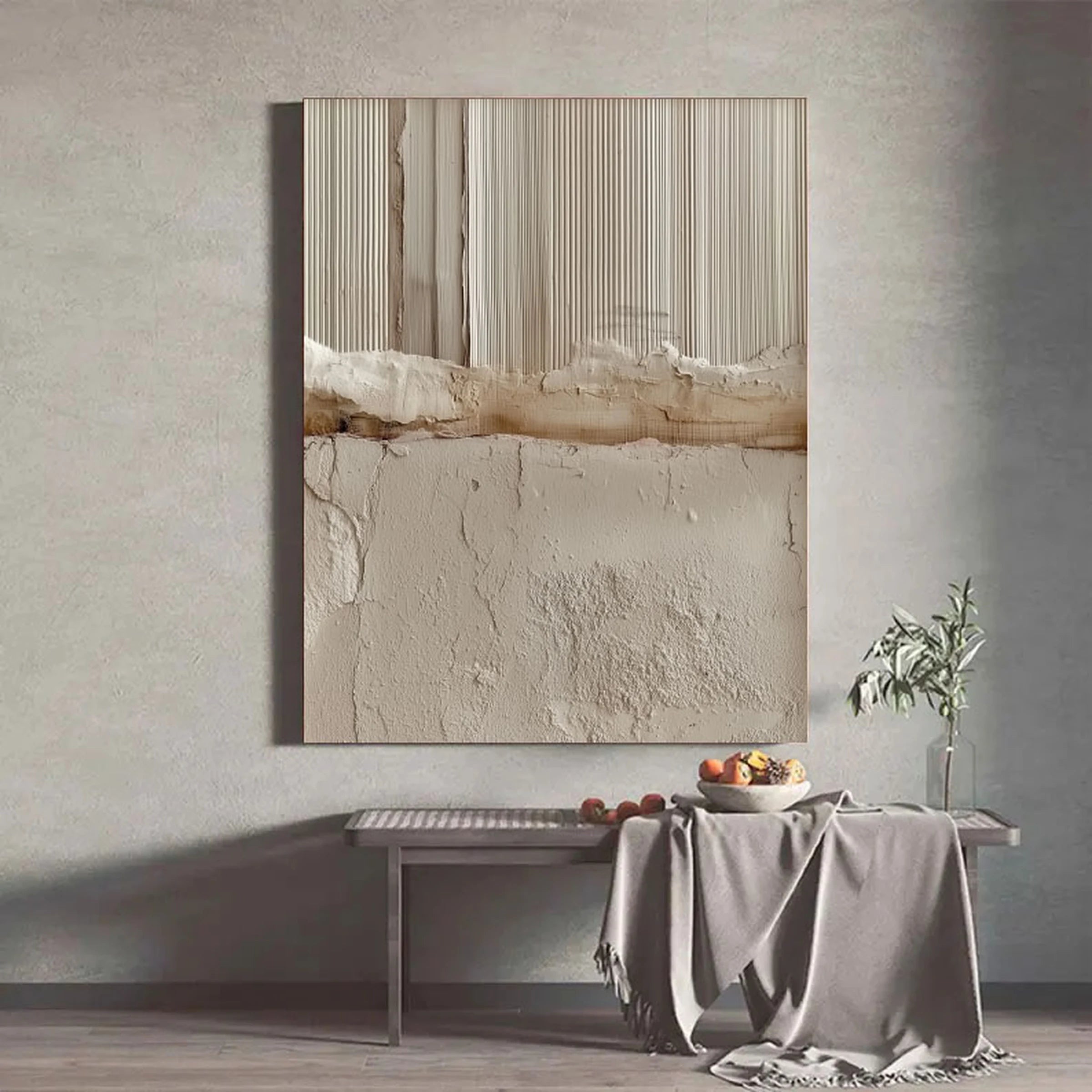 Textured Wall Art ｜ Marl-Lattice-Patina