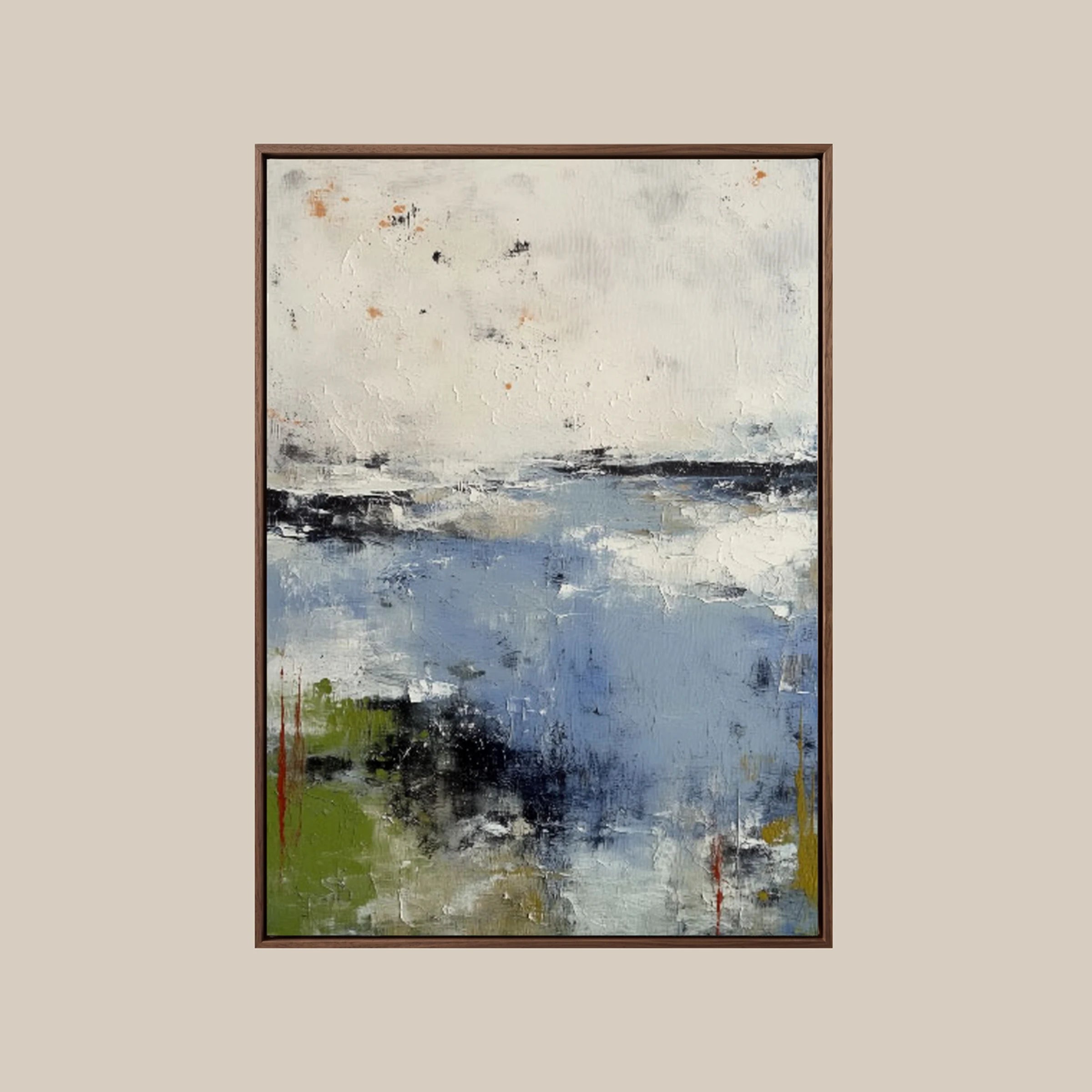 Abstract Landscape ｜ Misty-Blue-Shore
