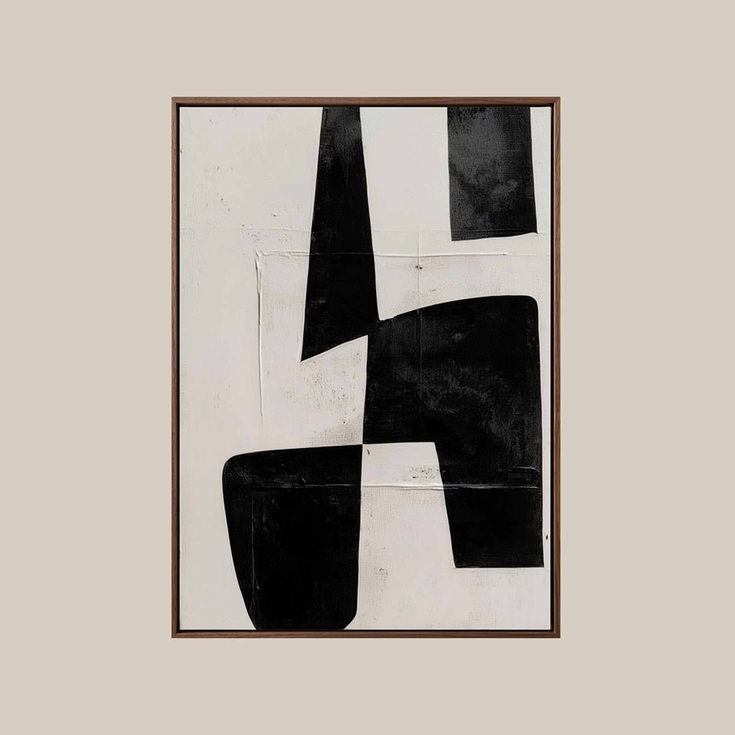 Black and White Abstract ｜ Monolithic-Silhouette-Crust