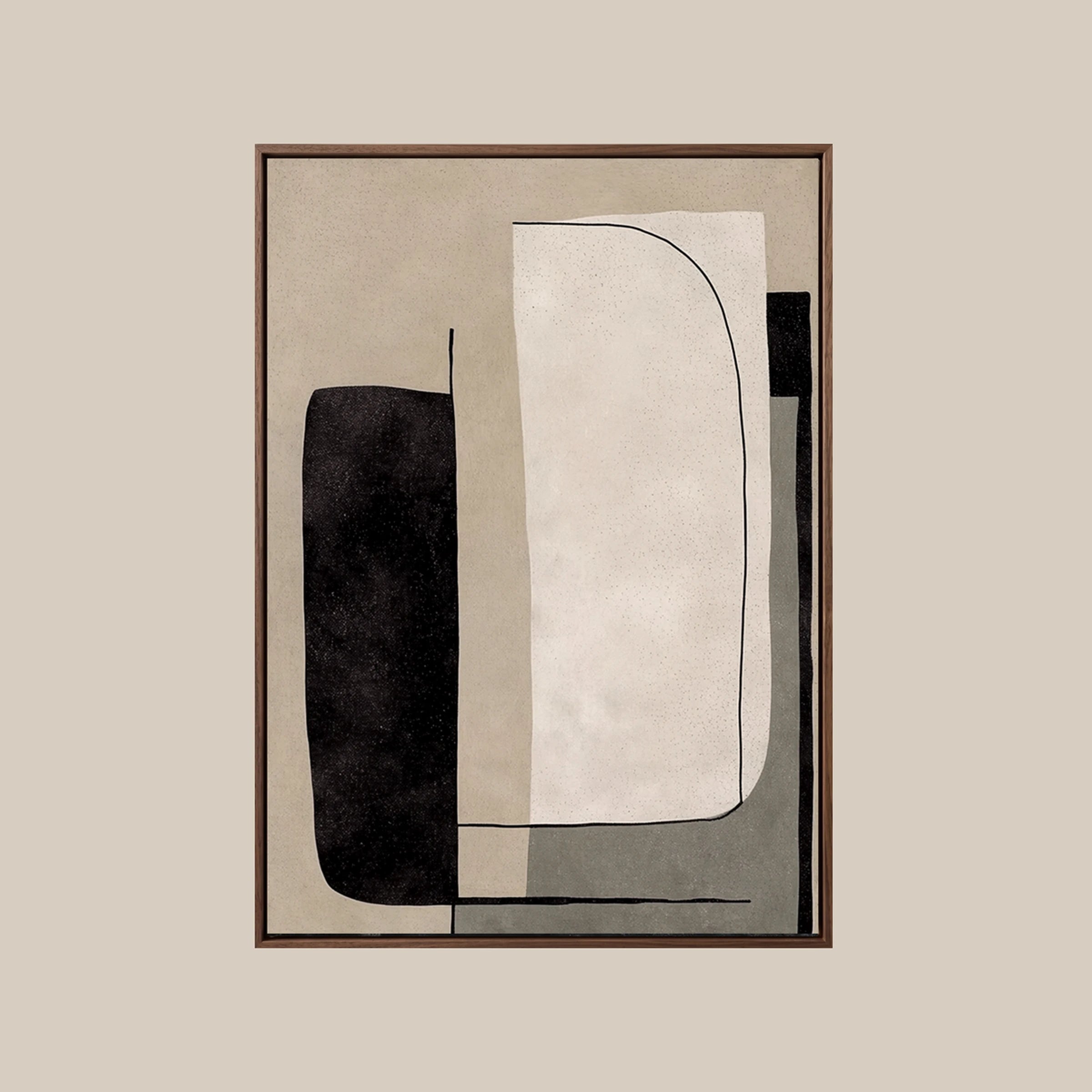 Geometric Abstract Art ｜ Muted-Organic-Blocks