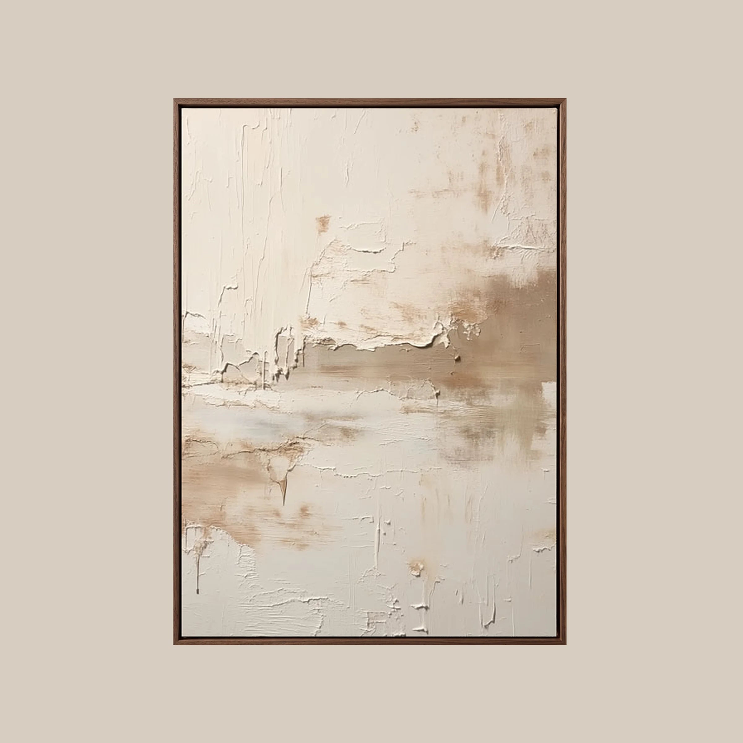 Textured Wall Art ｜ Oatmeal-Plaster-Erosion