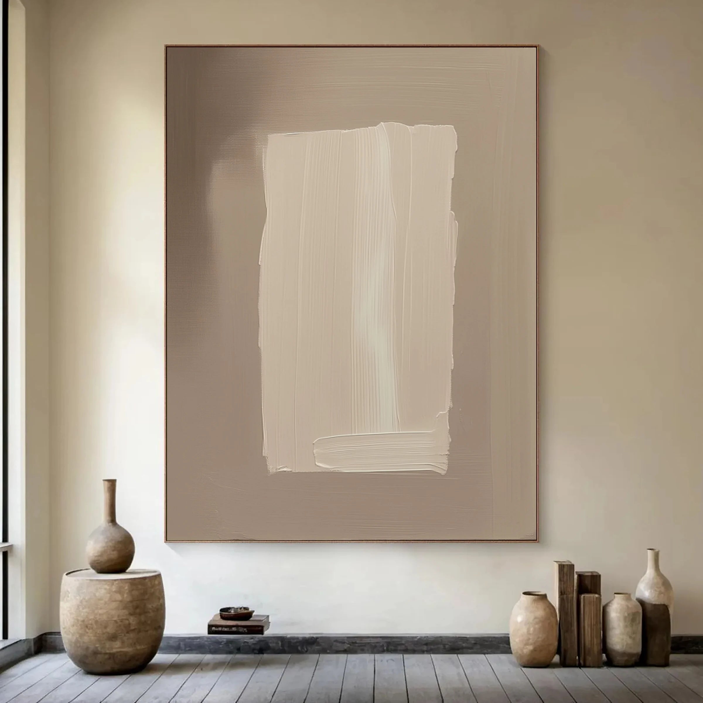 Neutral Wall Art ｜ Oatmeal-Stroke-Monochrome