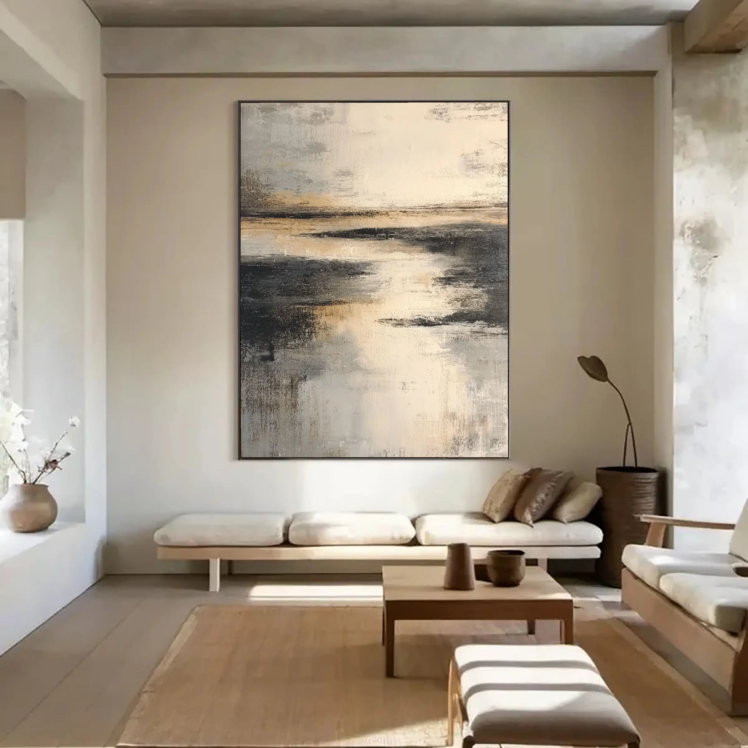 Neutral Wall Art ｜ Oatmeal-Whisper-Strata