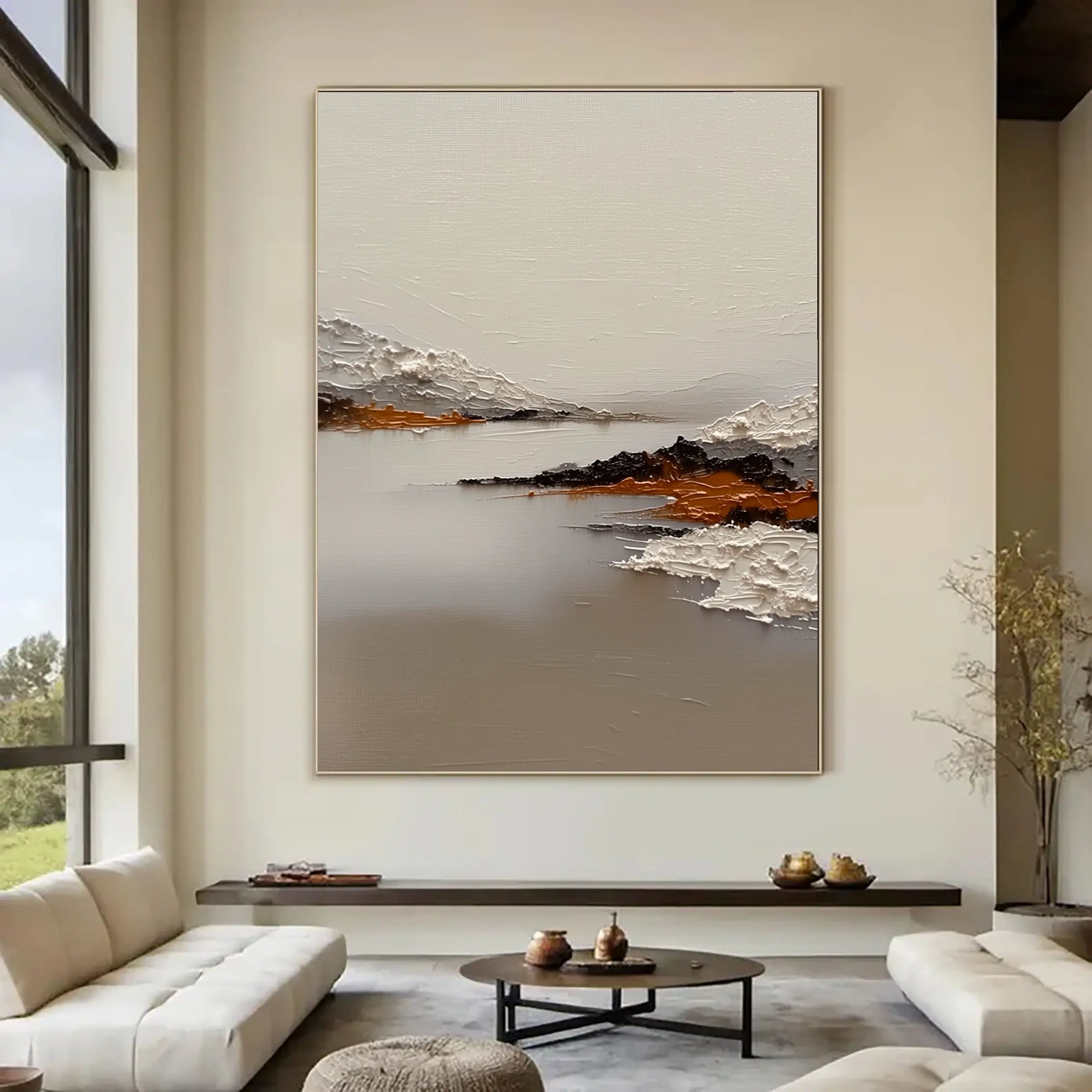 Abstract Landscape ｜ Ochre-Mist-Horizon