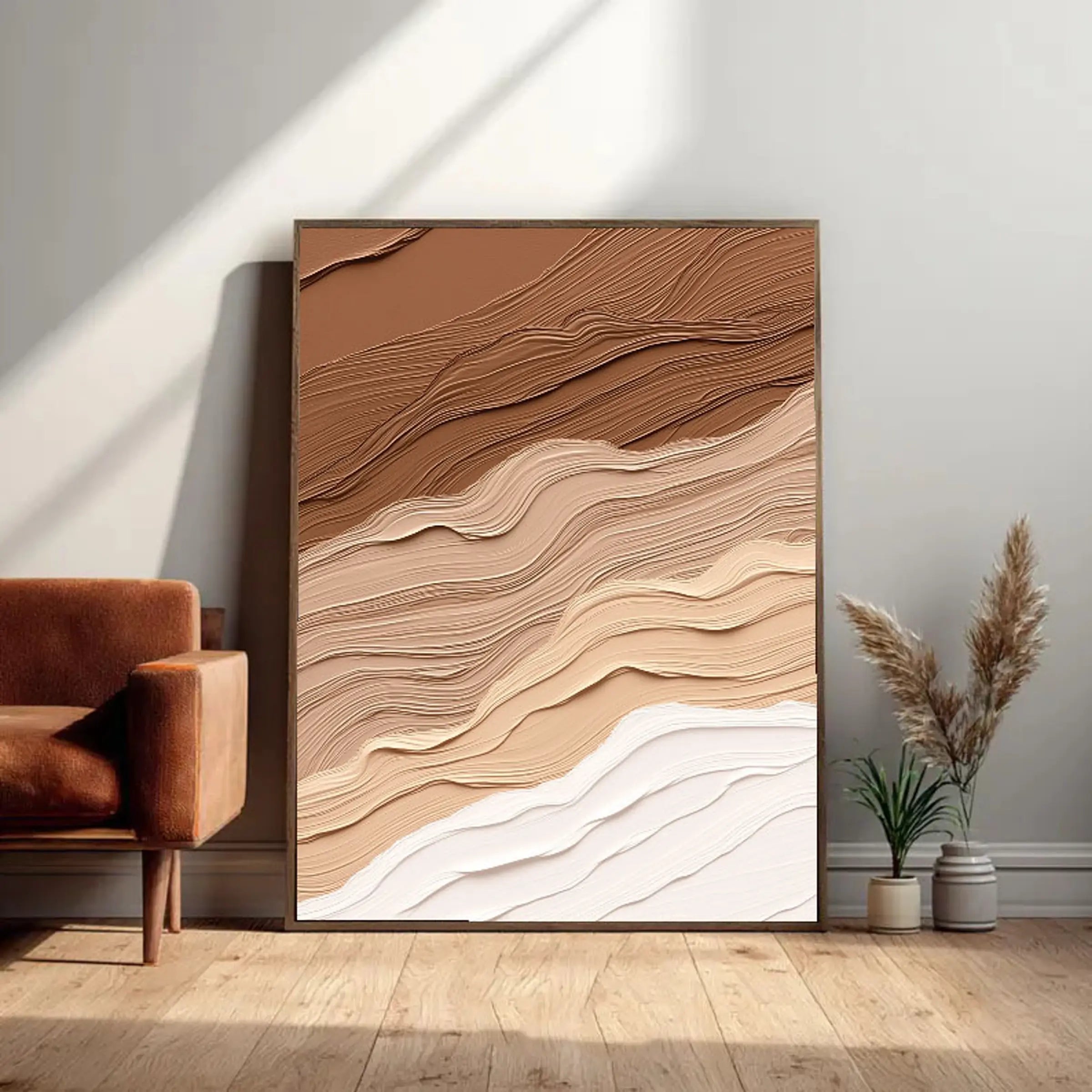 Impasto Oil Painting ｜ Ochre-Ridge-Flow