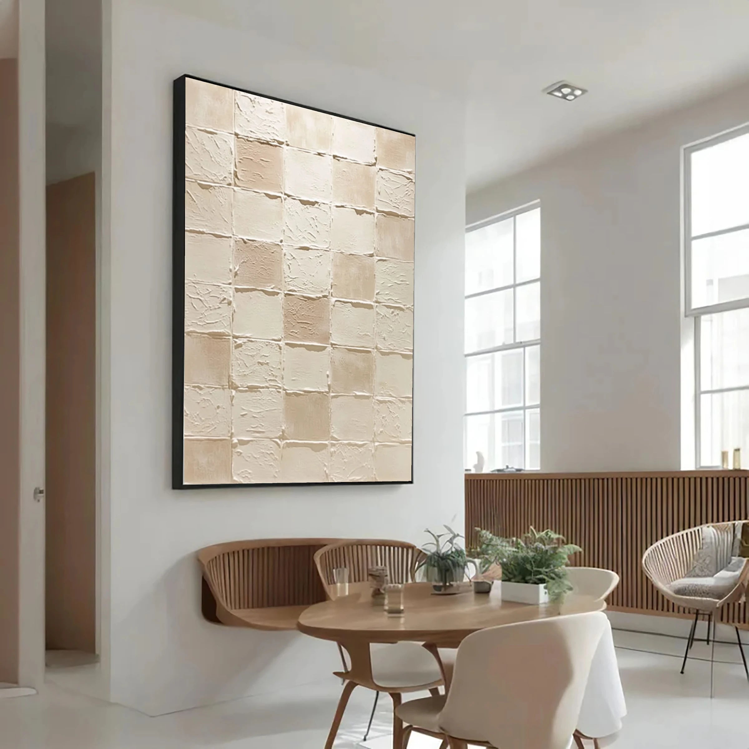 Geometric Abstract Art ｜ Plaster-Grid-Checkerboard
