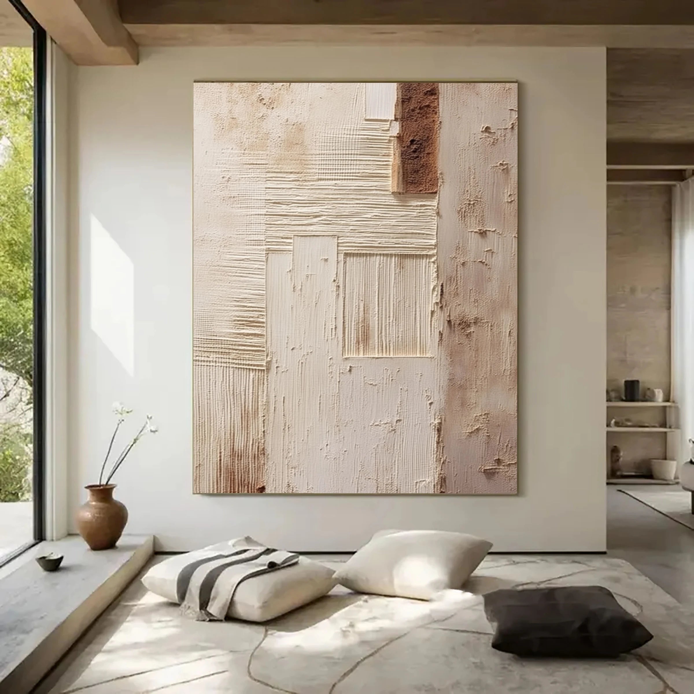 Textured Wall Art ｜ Plaster-Patchwork-Relief