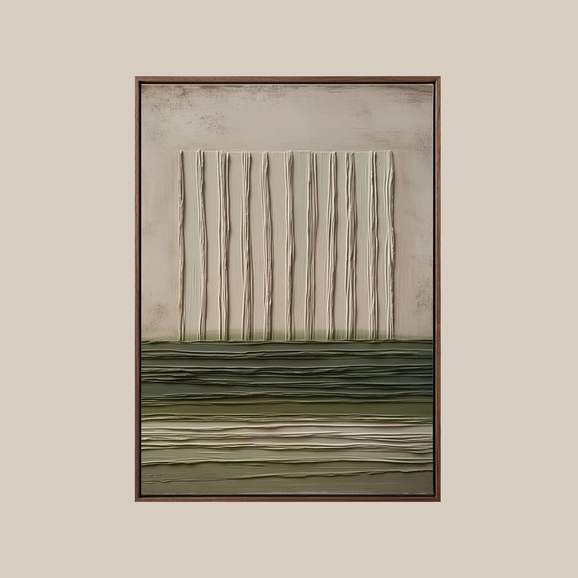 Textured Wall Art ｜ Plaster-Sage-Relief