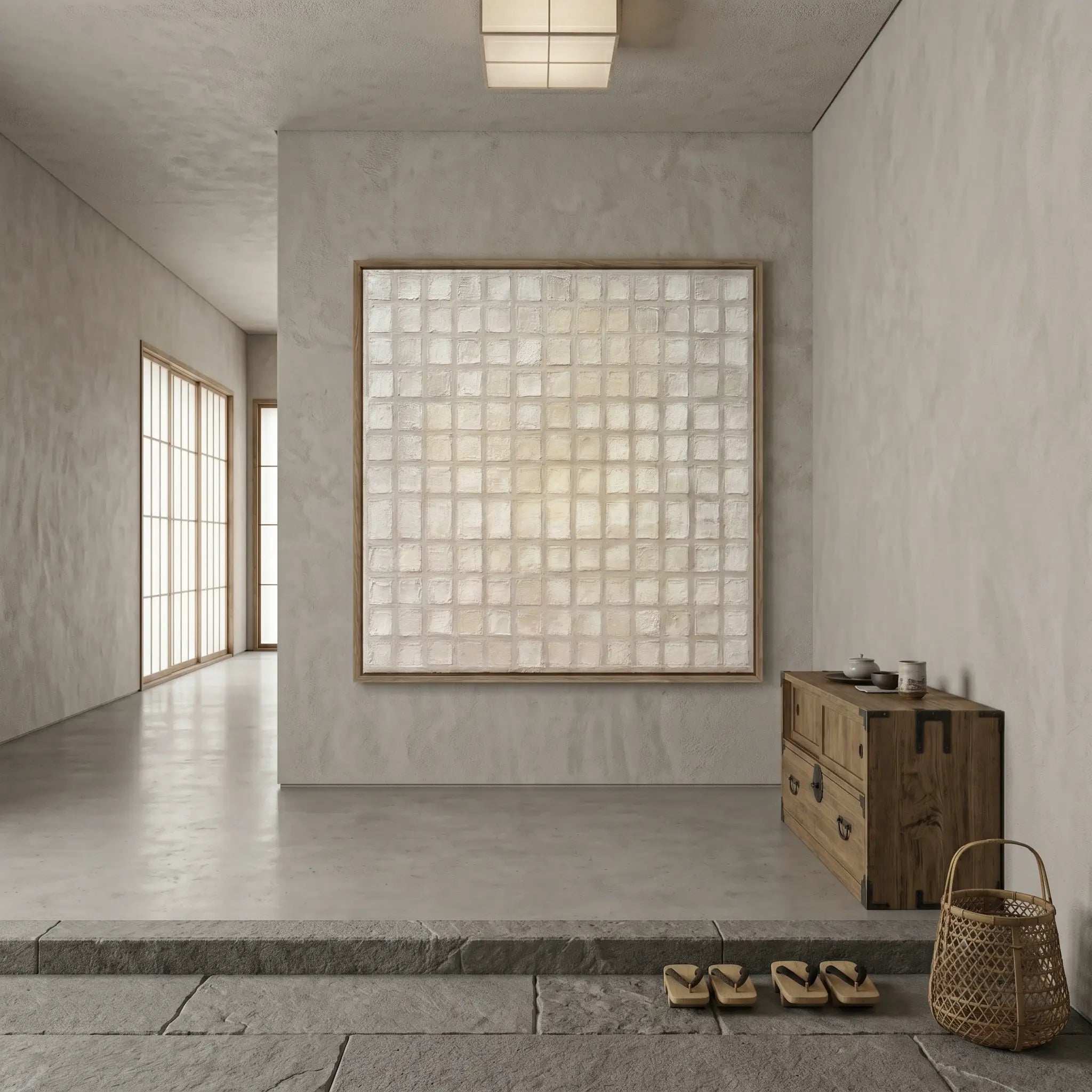 Textured Wall Art ｜ Rhythmic-Mosaic-Oat