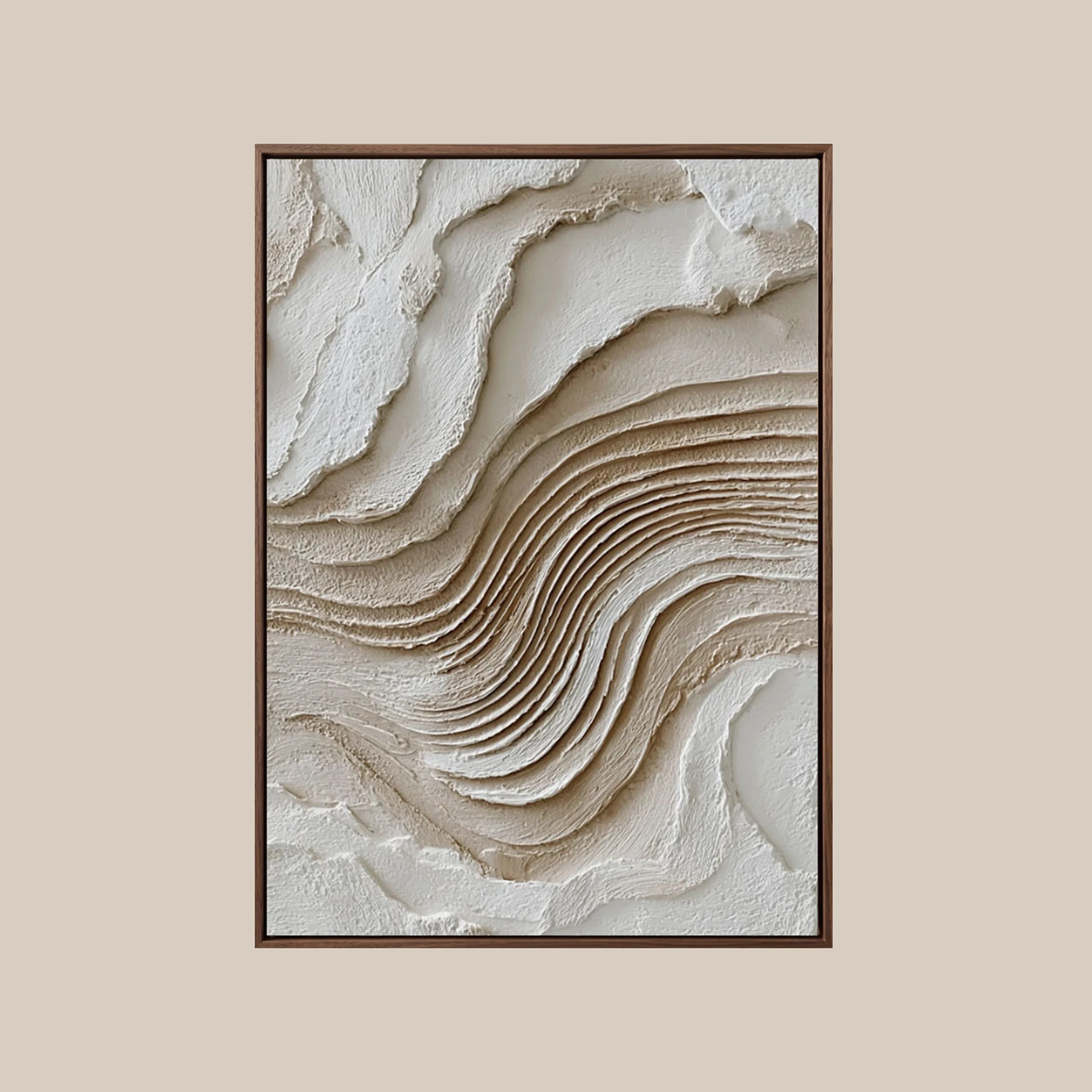 Textured Wall Art ｜ Ribbed-Wave-Plaster