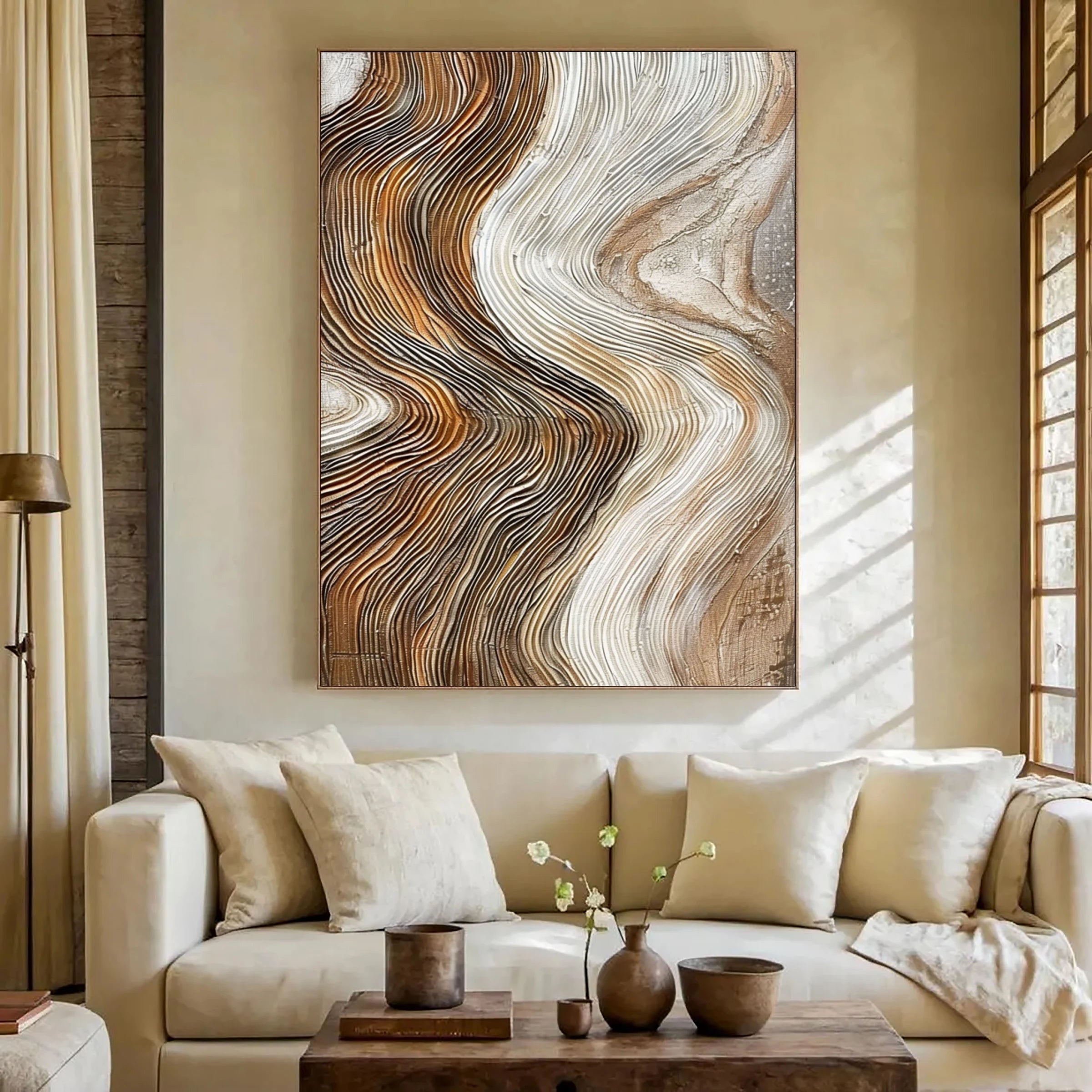 Line Art Abstract ｜ Satin-Canyon-Waves