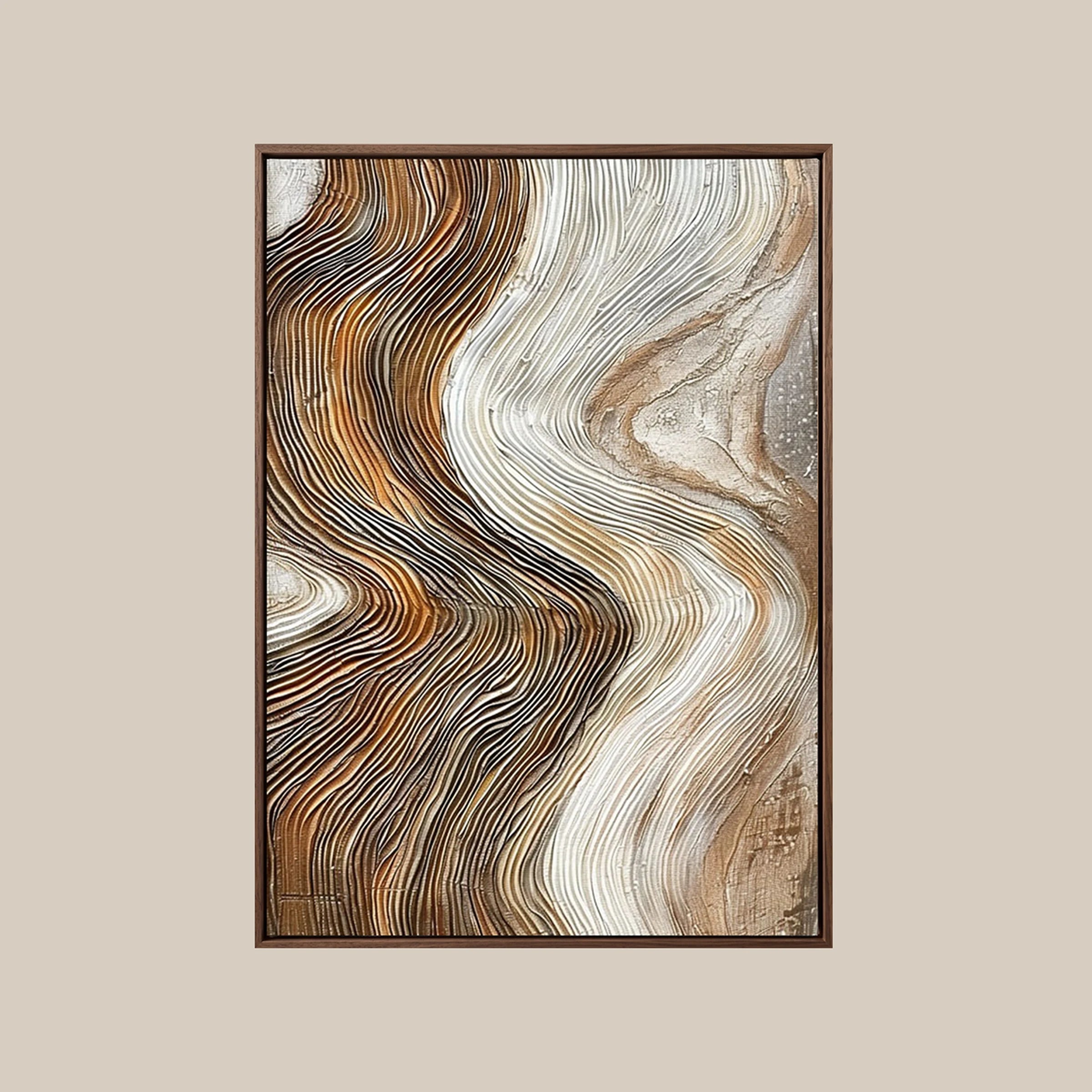 Line Art Abstract ｜ Satin-Canyon-Waves
