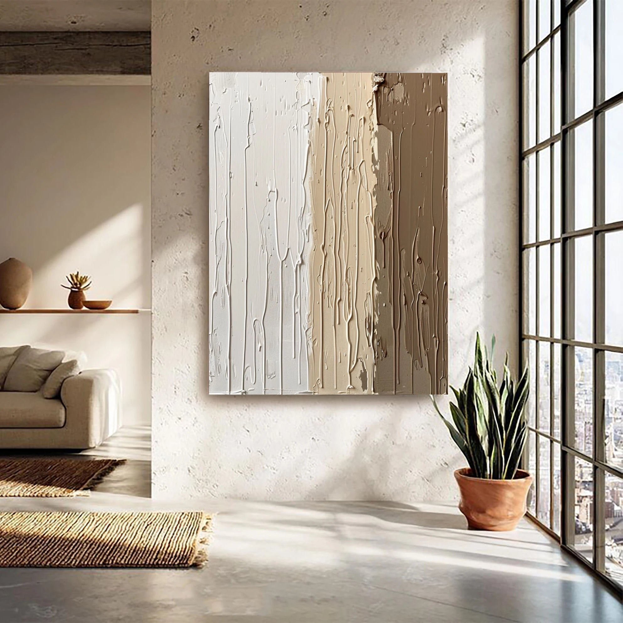 Textured Wall Art ｜ Satin-Striation-Split