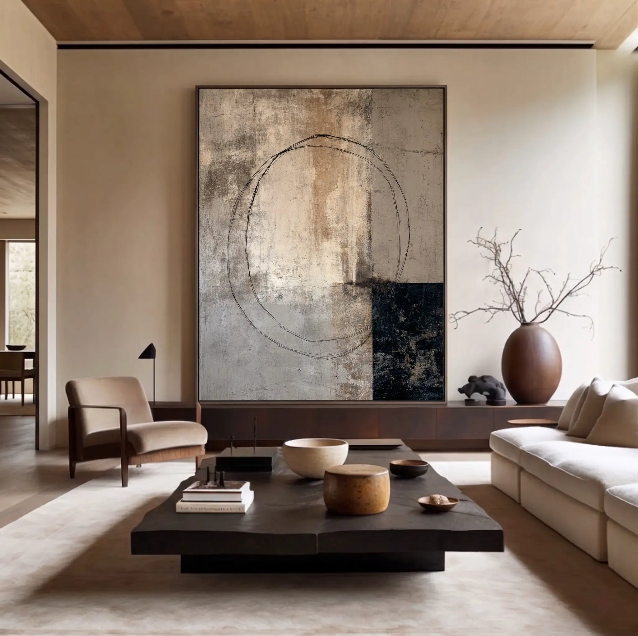 Neutral Wall Art ｜ Ivory-Silence