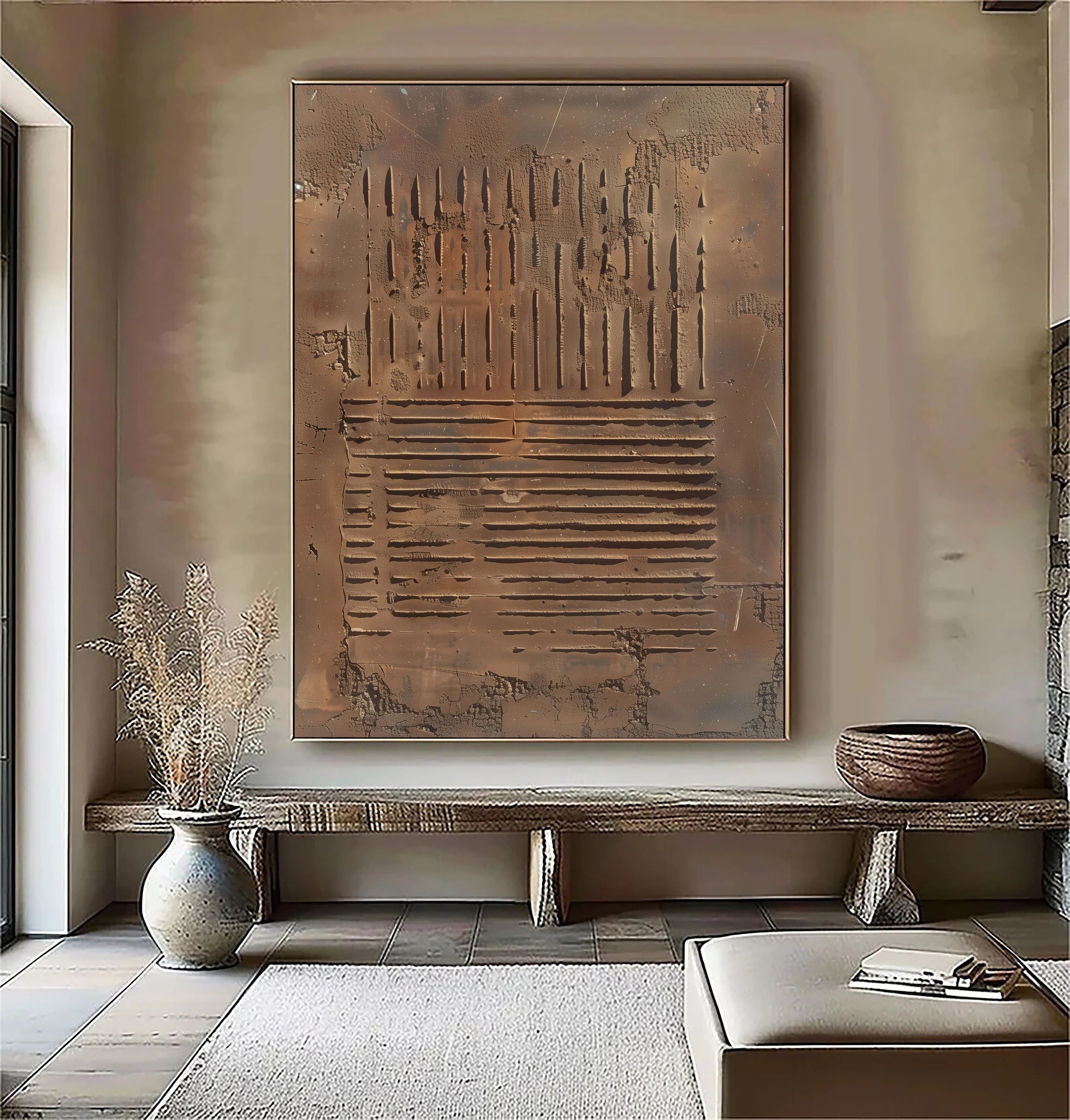 Textured Wall Art ｜ Stucco-Scarp-Chrono