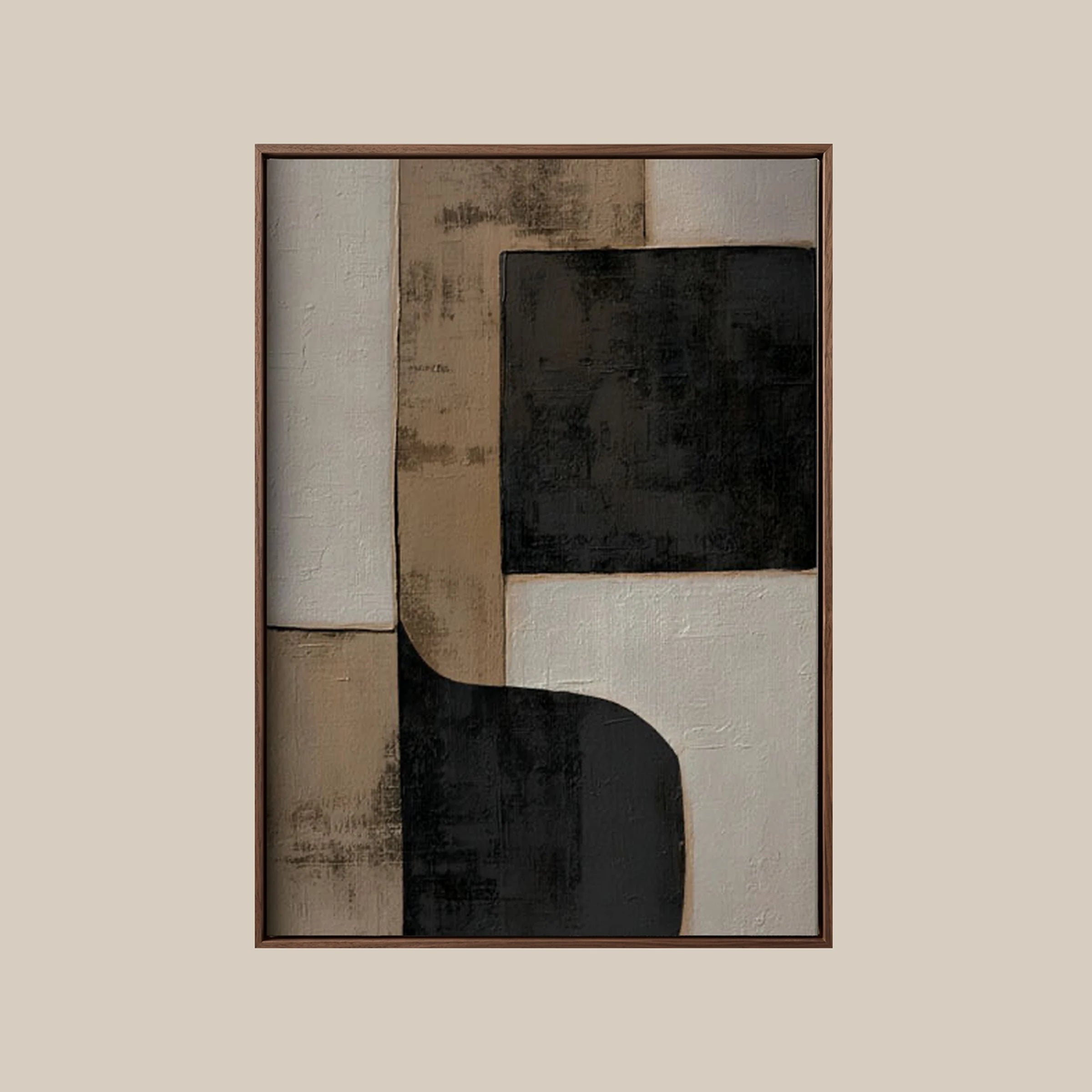 Geometric Abstract Art ｜ Stucco-Tectonic-Sienna