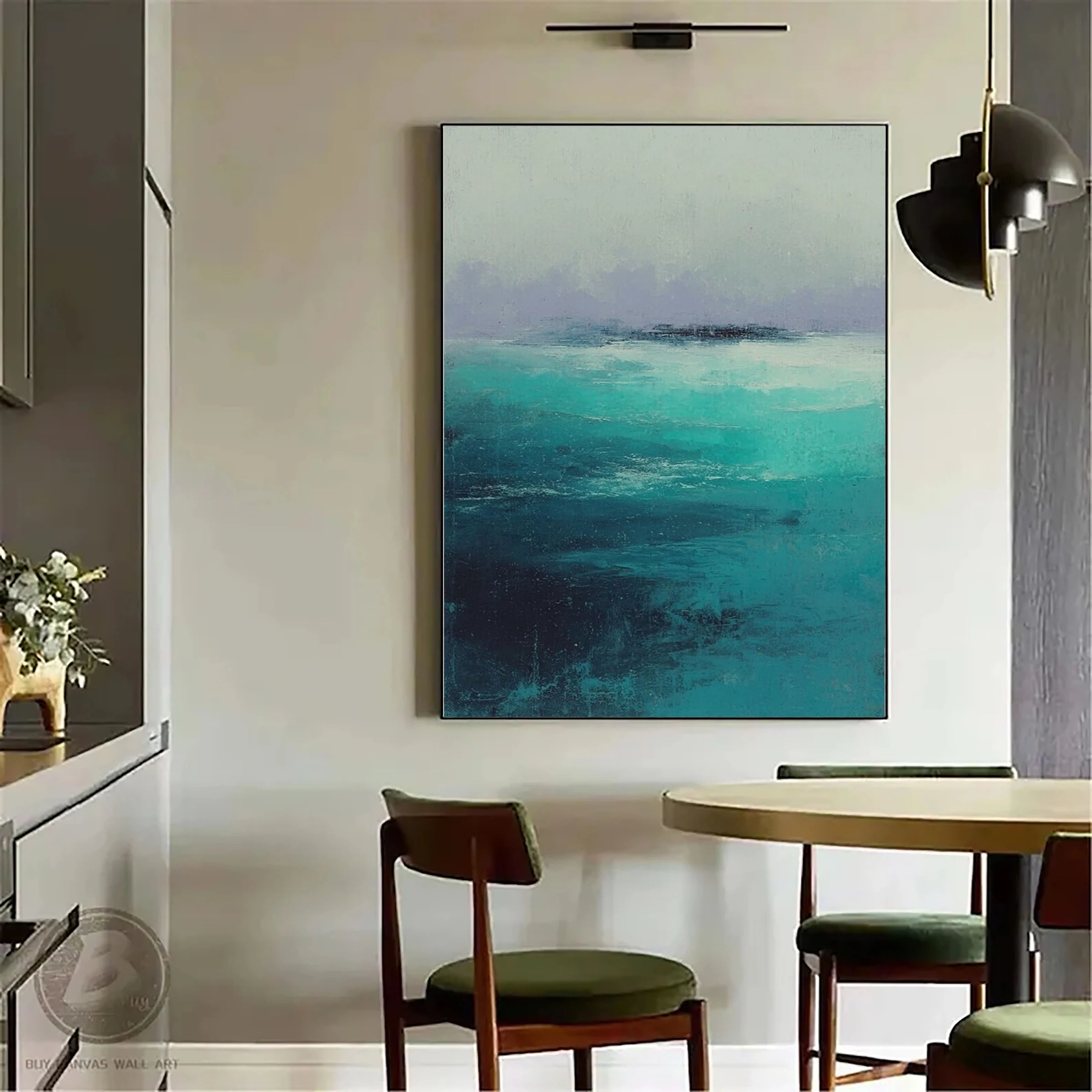 Color Field Painting ｜ Teal-Aura-Drift