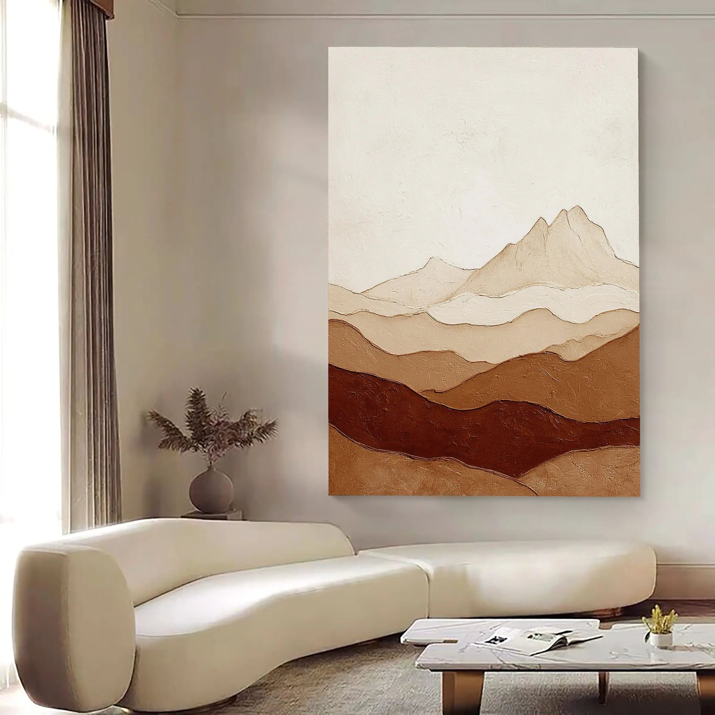 Abstract Landscape ｜ Terracotta-Ridge-Serenity