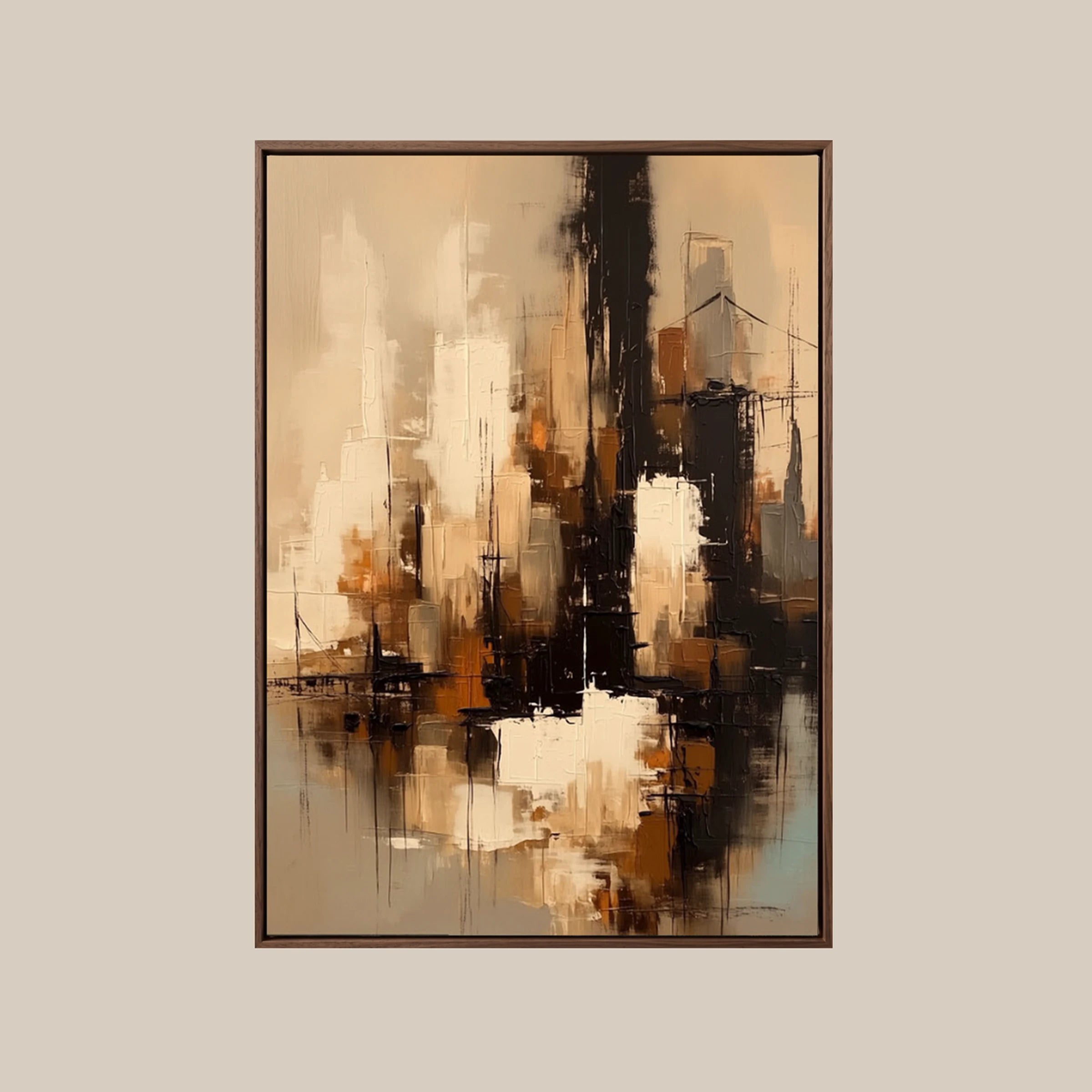 Japandi Wall Art ｜ Urban-Strata-Reflection