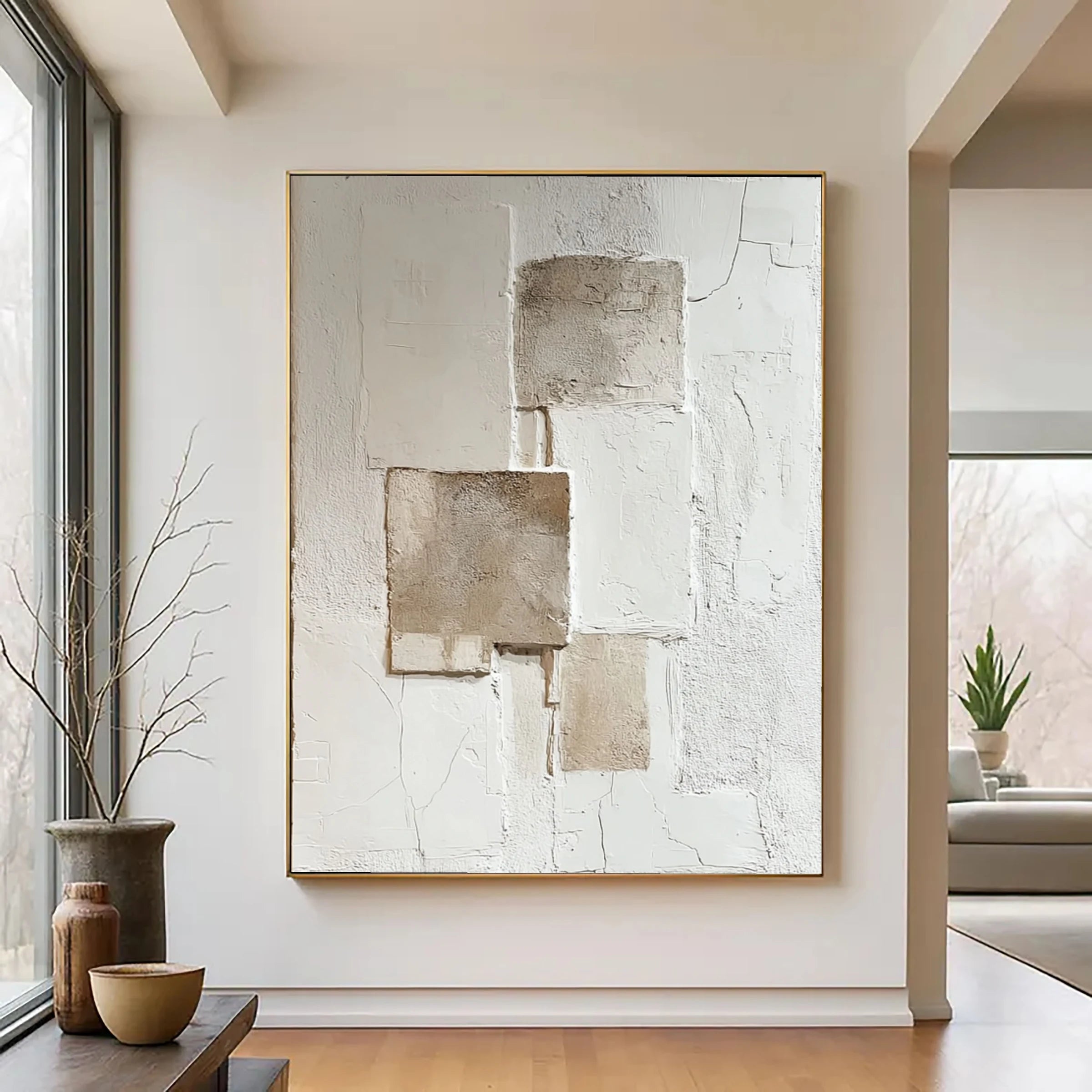 Textured Wall Art ｜ Weathered-Plaster-Blocks