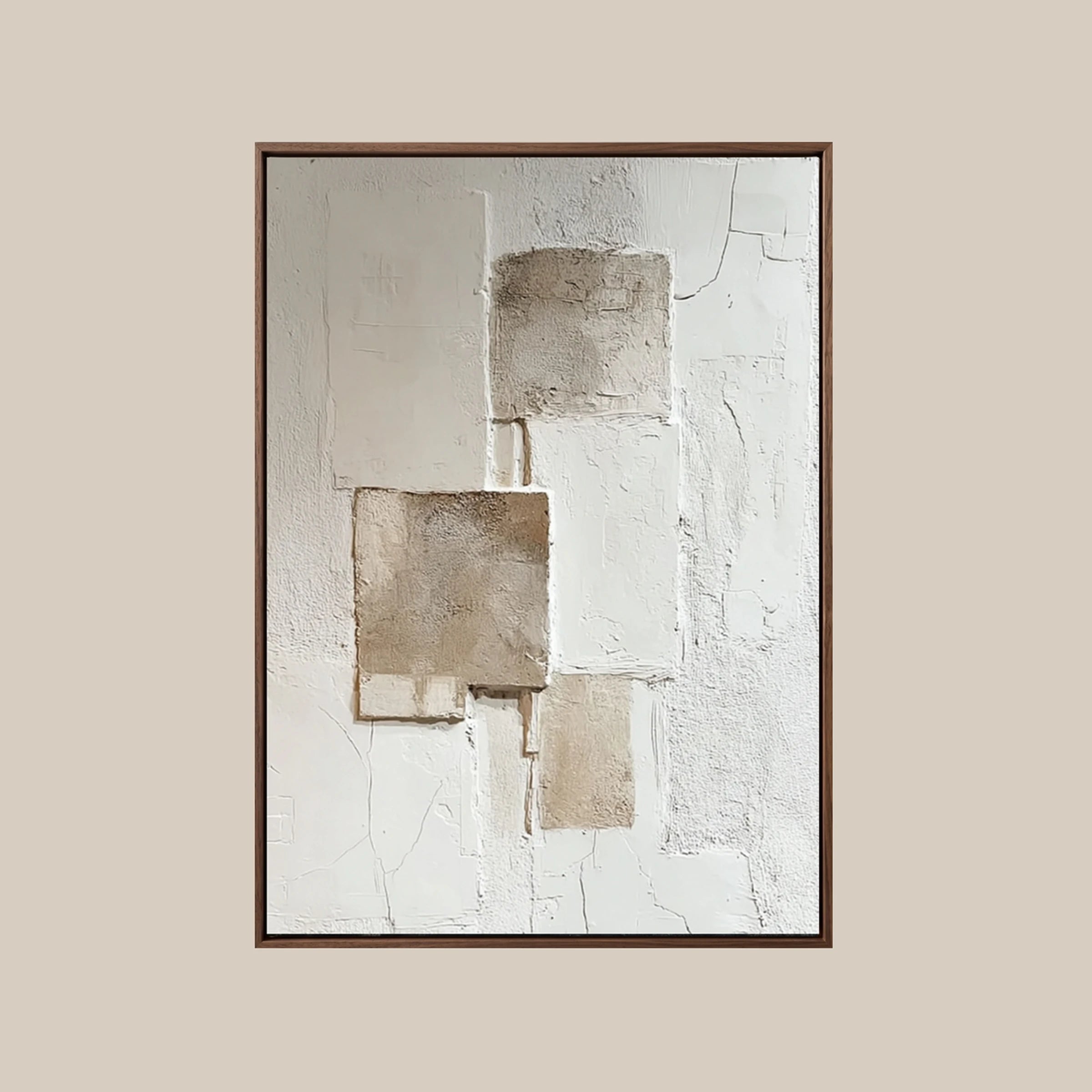 Textured Wall Art ｜ Weathered-Plaster-Blocks
